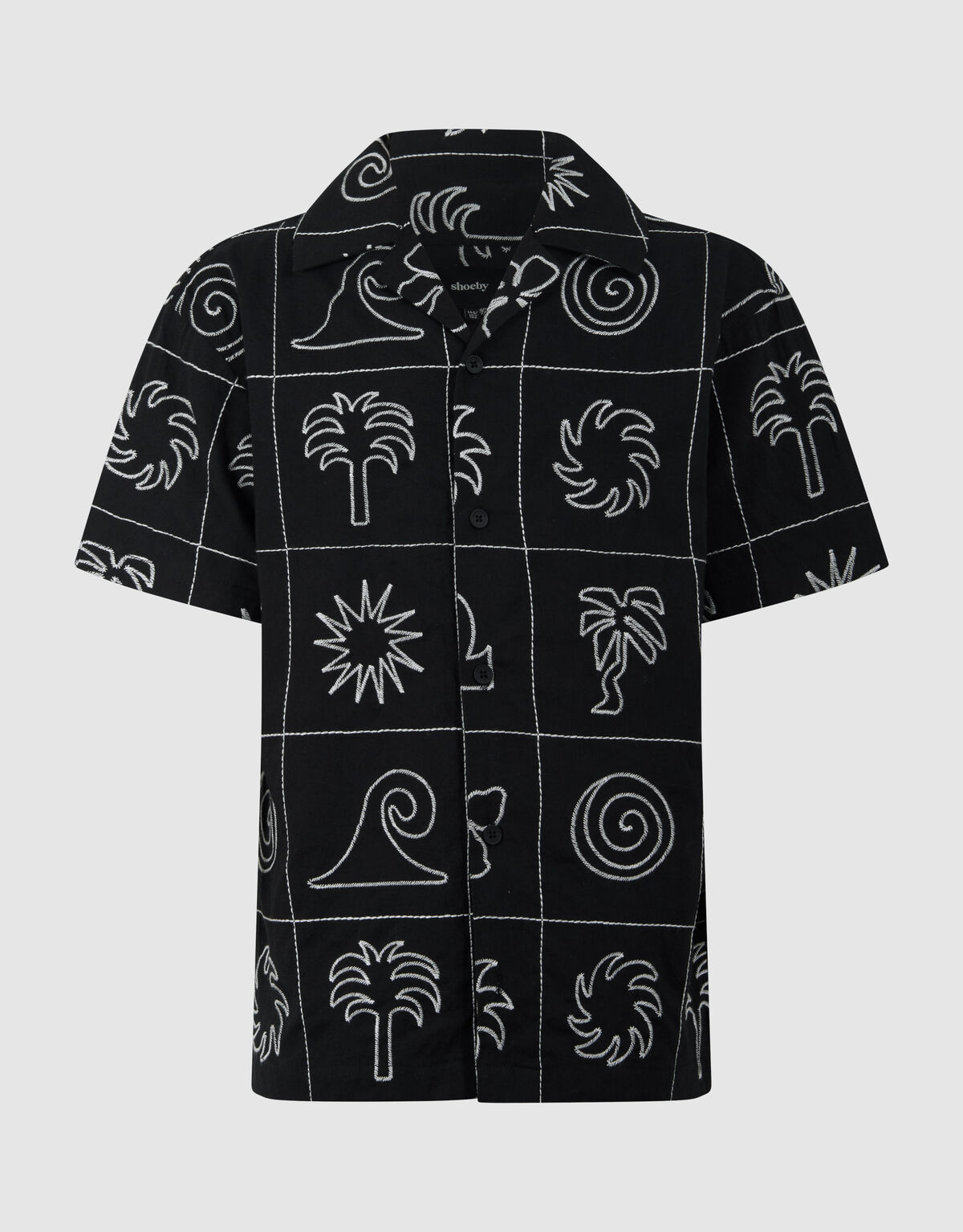 Embroidery Overhemd Zwart SHOEBY BOYS