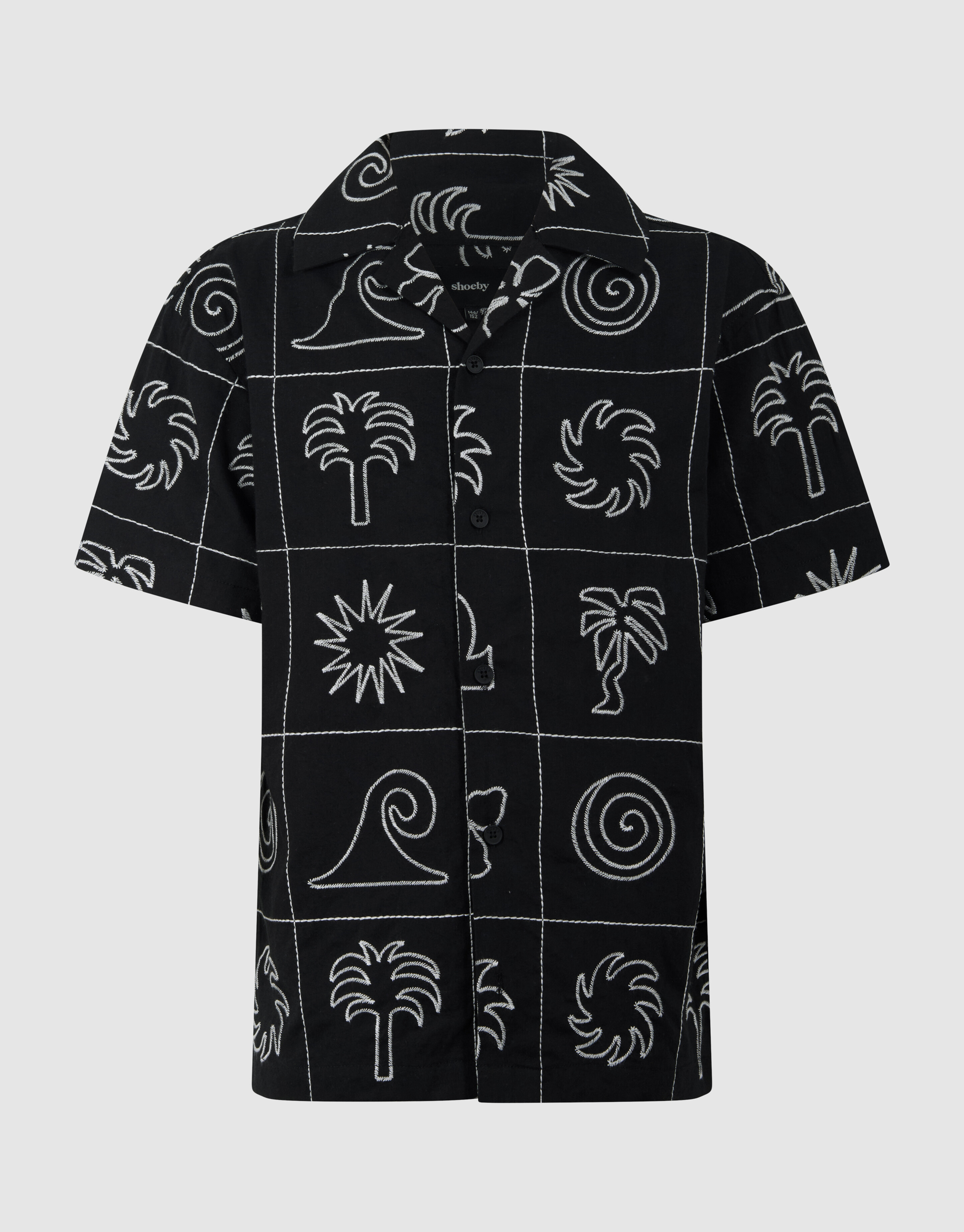 Embroidery Overhemd Zwart SHOEBY BOYS