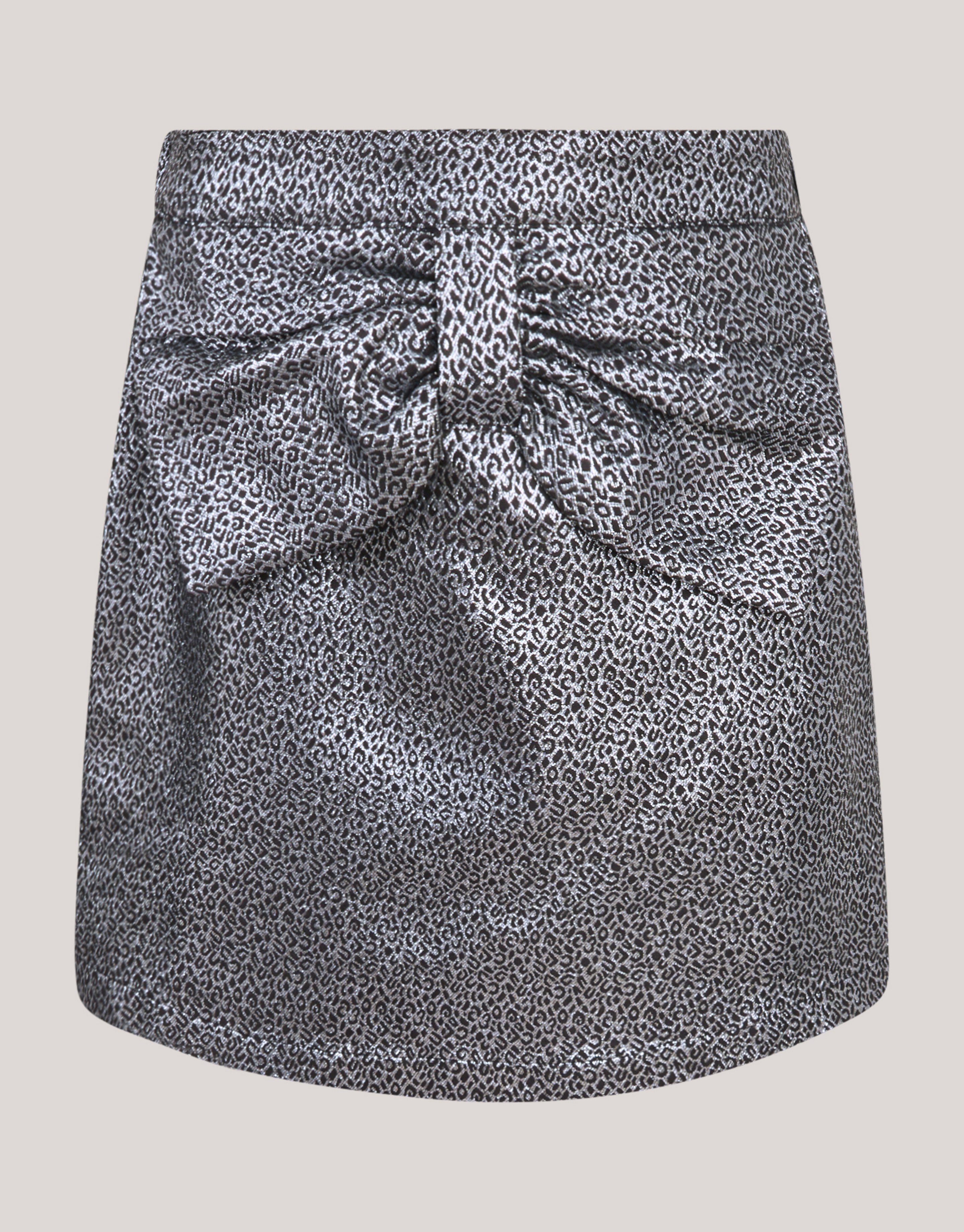 Jacquard Strik Mini Rok Zilver SHOEBY GIRLS
