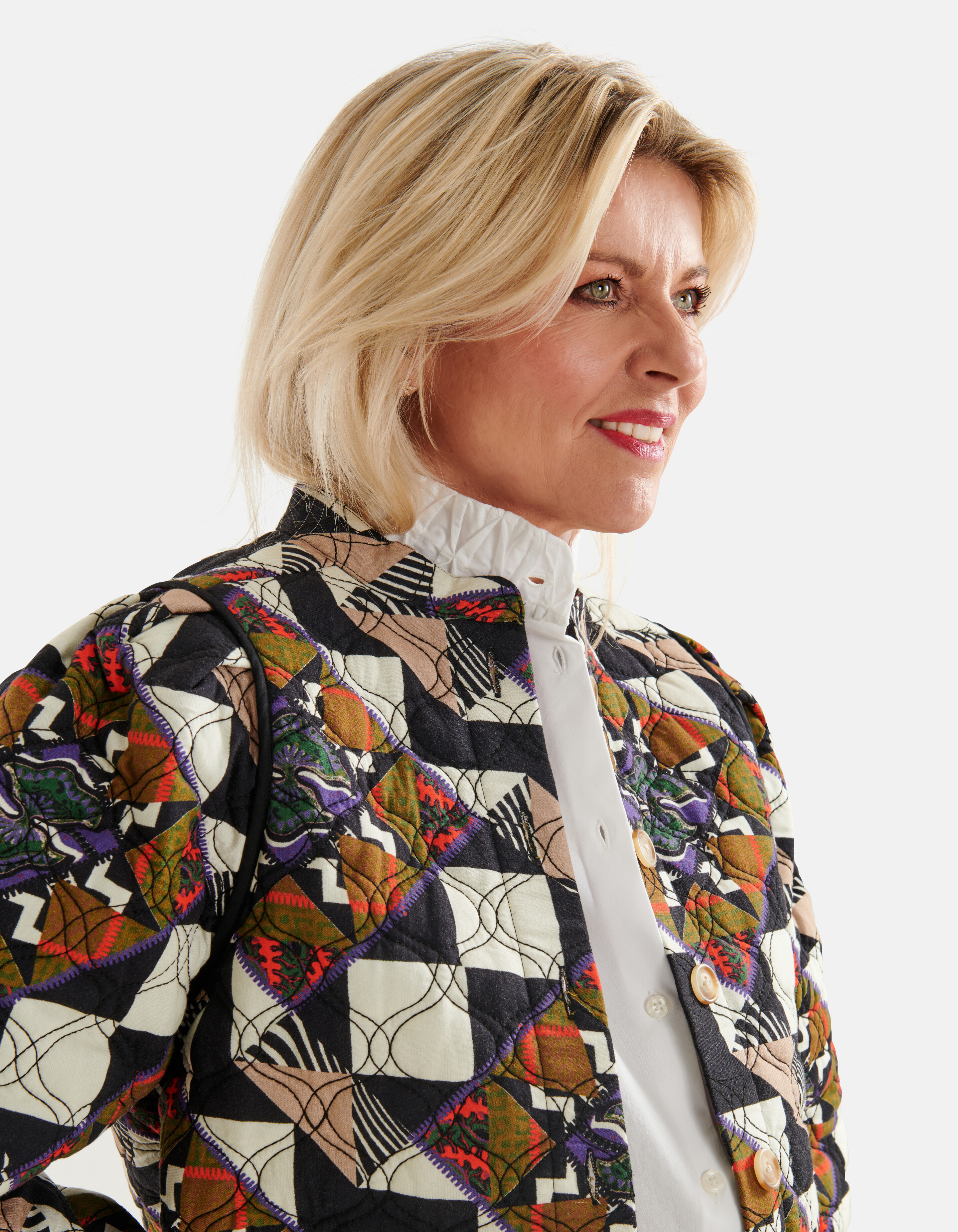 Quilted Embroidery Jack Gebroken Wit By Lonneke SHOEBY WOMEN