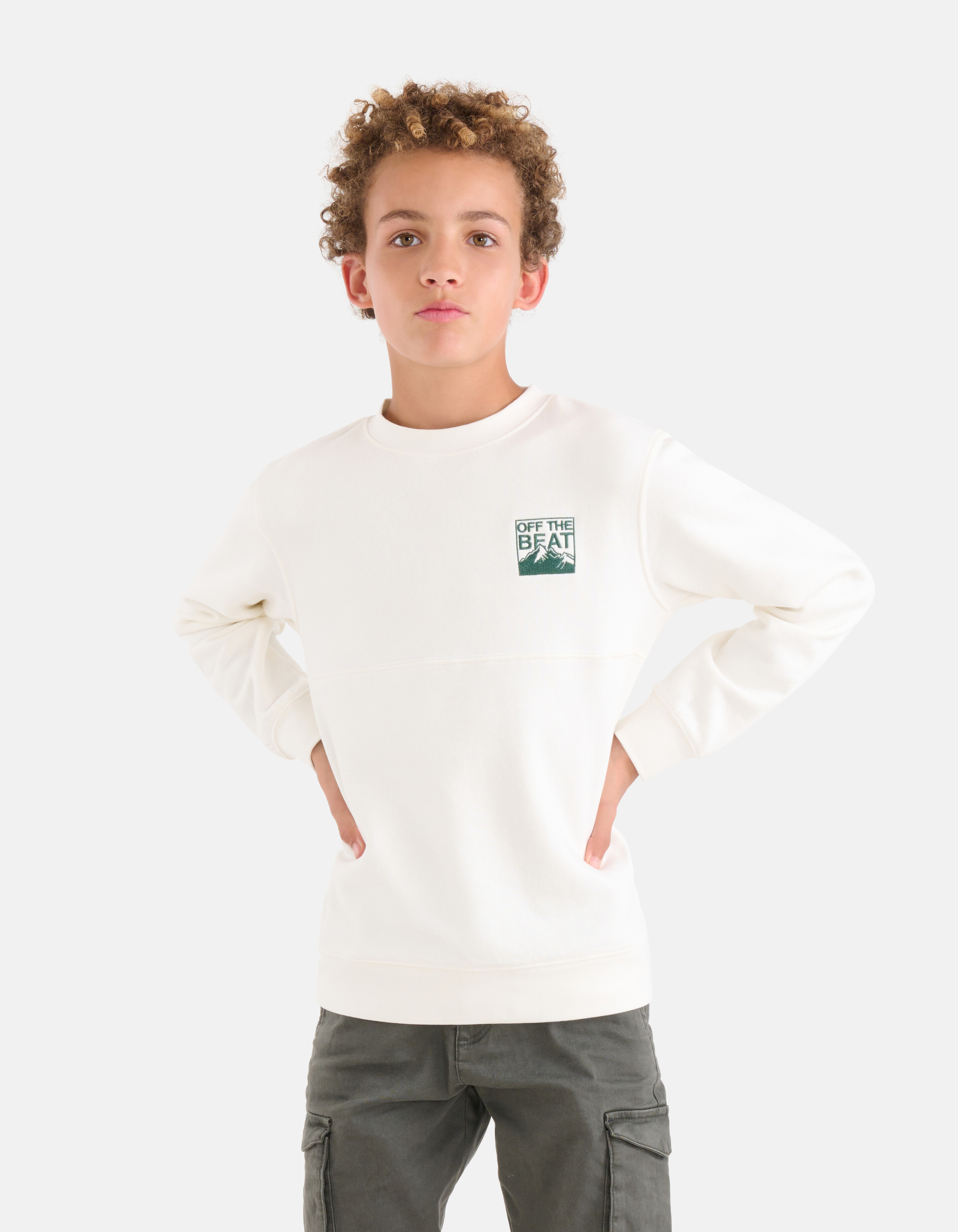 Embroidery Sweater Gebroken Wit SHOEBY BOYS