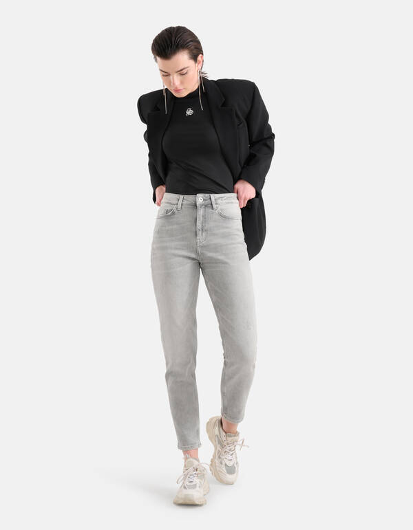 Tapered Fit Jeans Lichtgrijs SHOEBY WOMEN