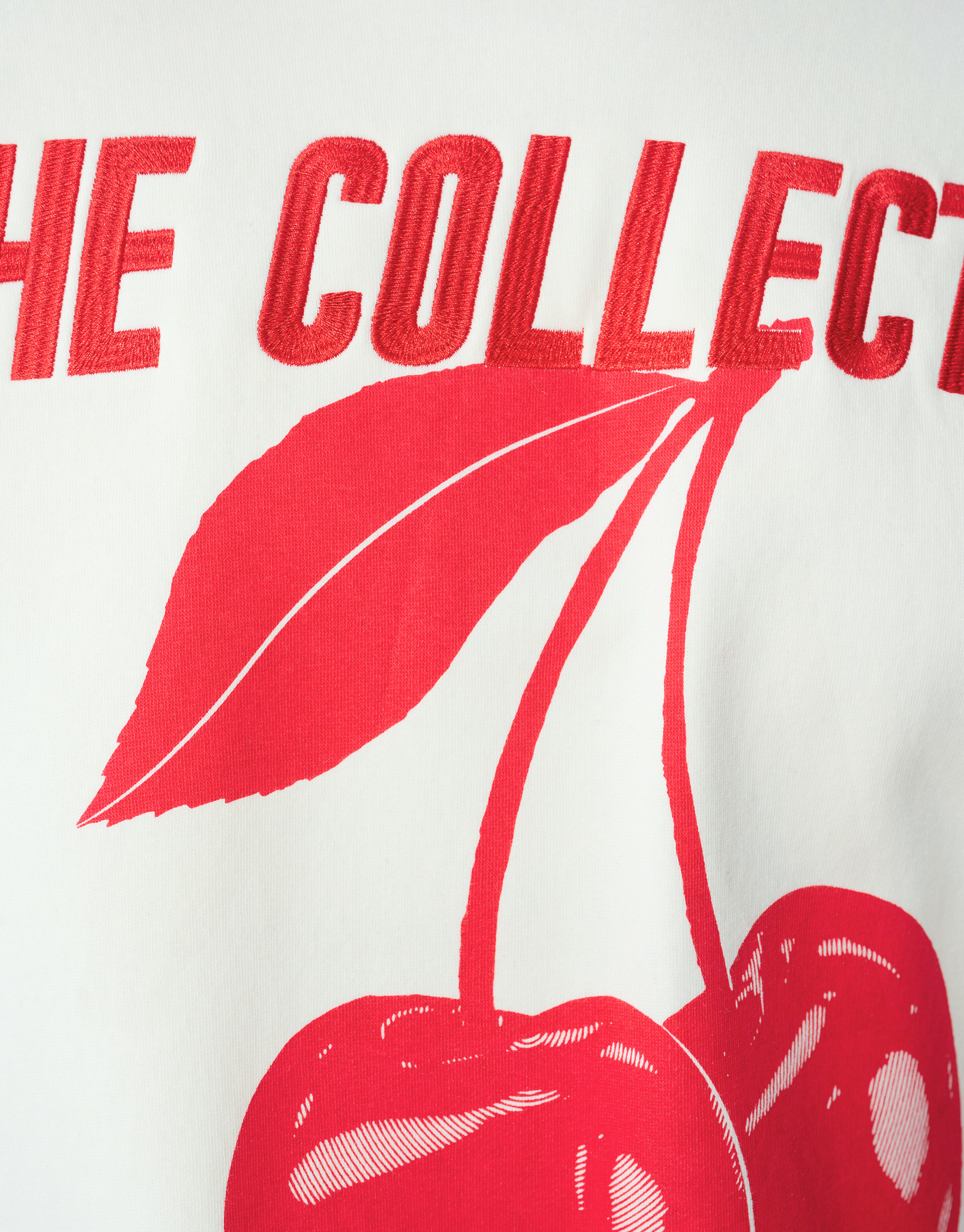 Oversized Cherry Artwork Sweater Gebroken Wit SHOEBY WOMEN