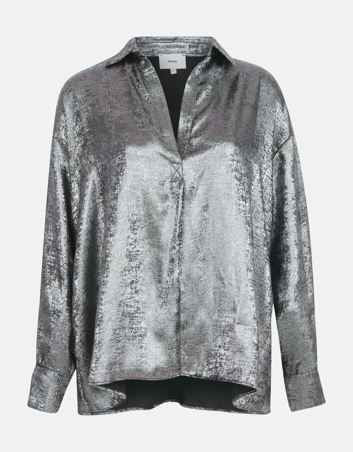 Metallic Blouse Zwart SHOEBY WOMEN