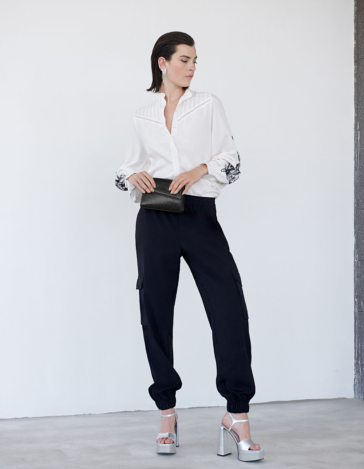 Beaded Embroidery Blouse Gebroken Wit SHOEBY WOMEN