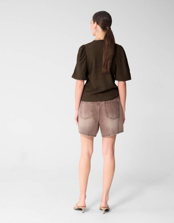 Crinkle Balloon Top Bruin SHOEBY WOMEN
