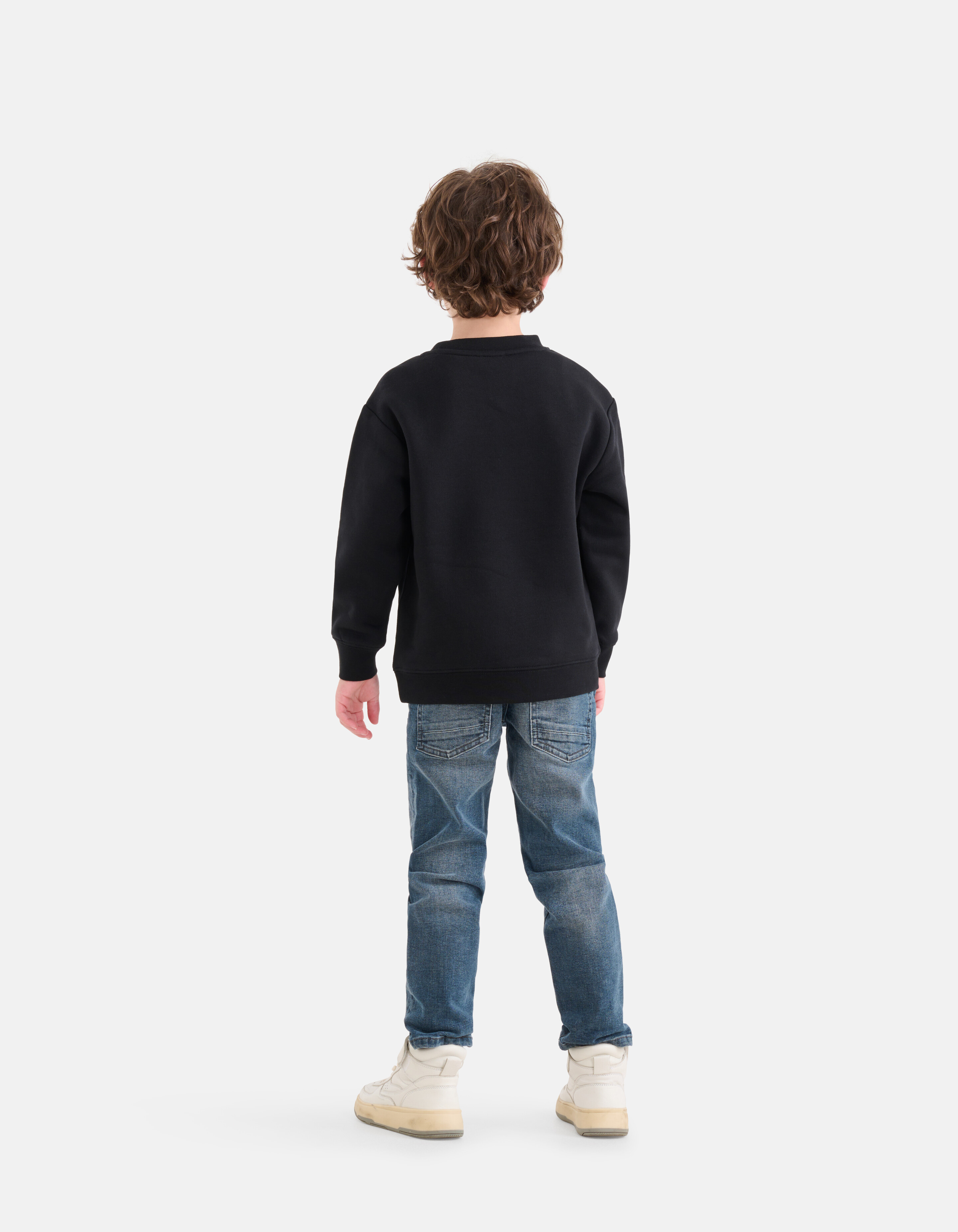 Flock Detail Sweater Zwart SHOEBY BOYS