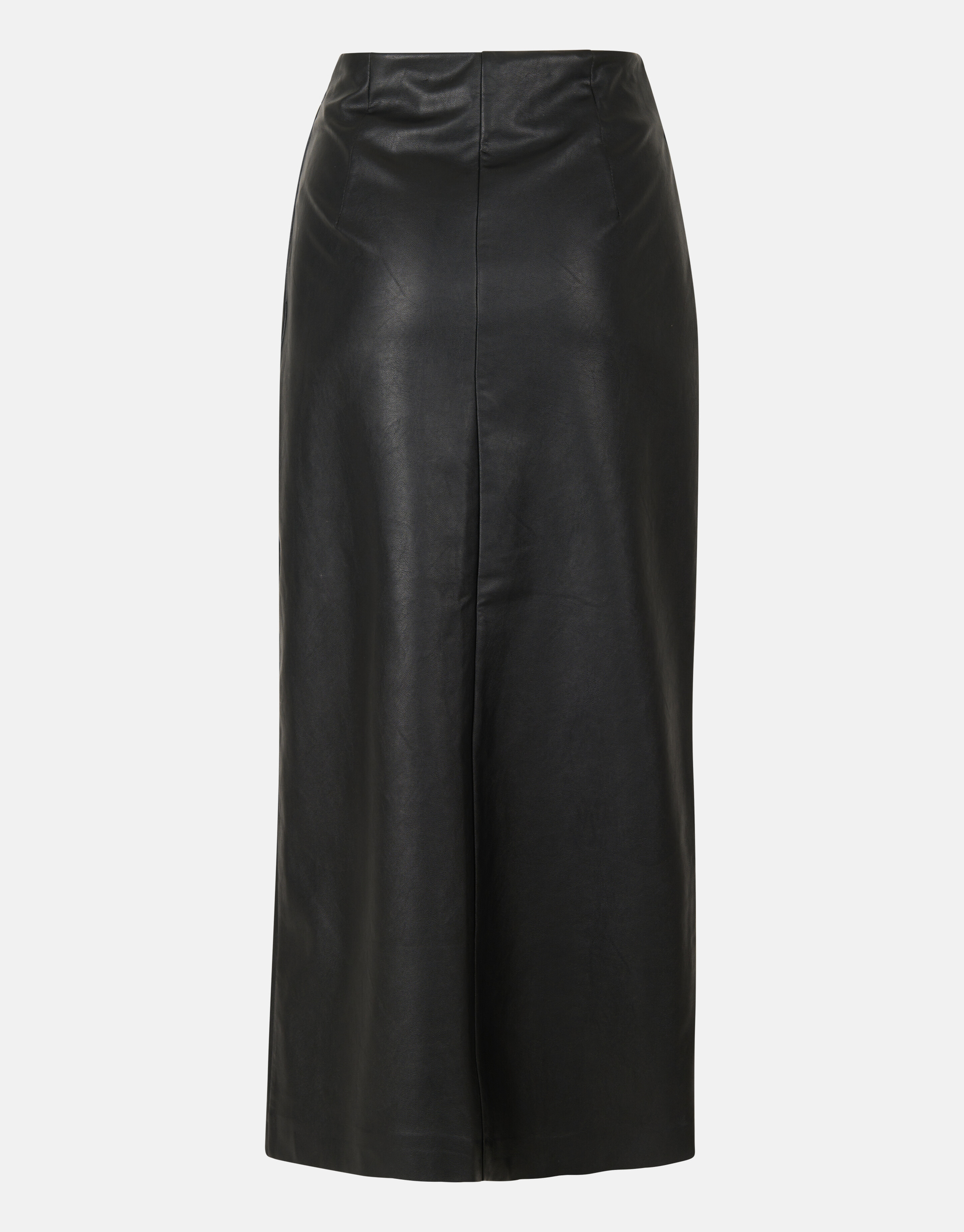 Vegan Leren Midi Rok Zwart SHOEBY WOMEN