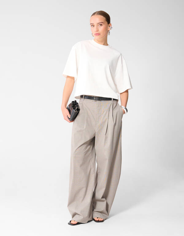Big Shoulder T-shirt Wit SHOEBY WOMEN