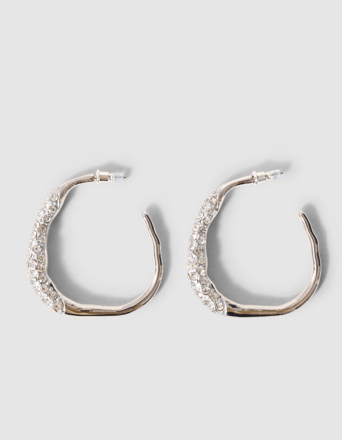 Strass Oorringen Zilver SHOEBY ACCESSOIRES