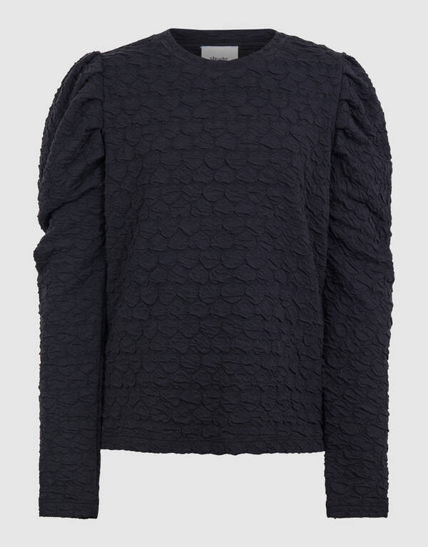 Heart Puff Top Zwart SHOEBY GIRLS