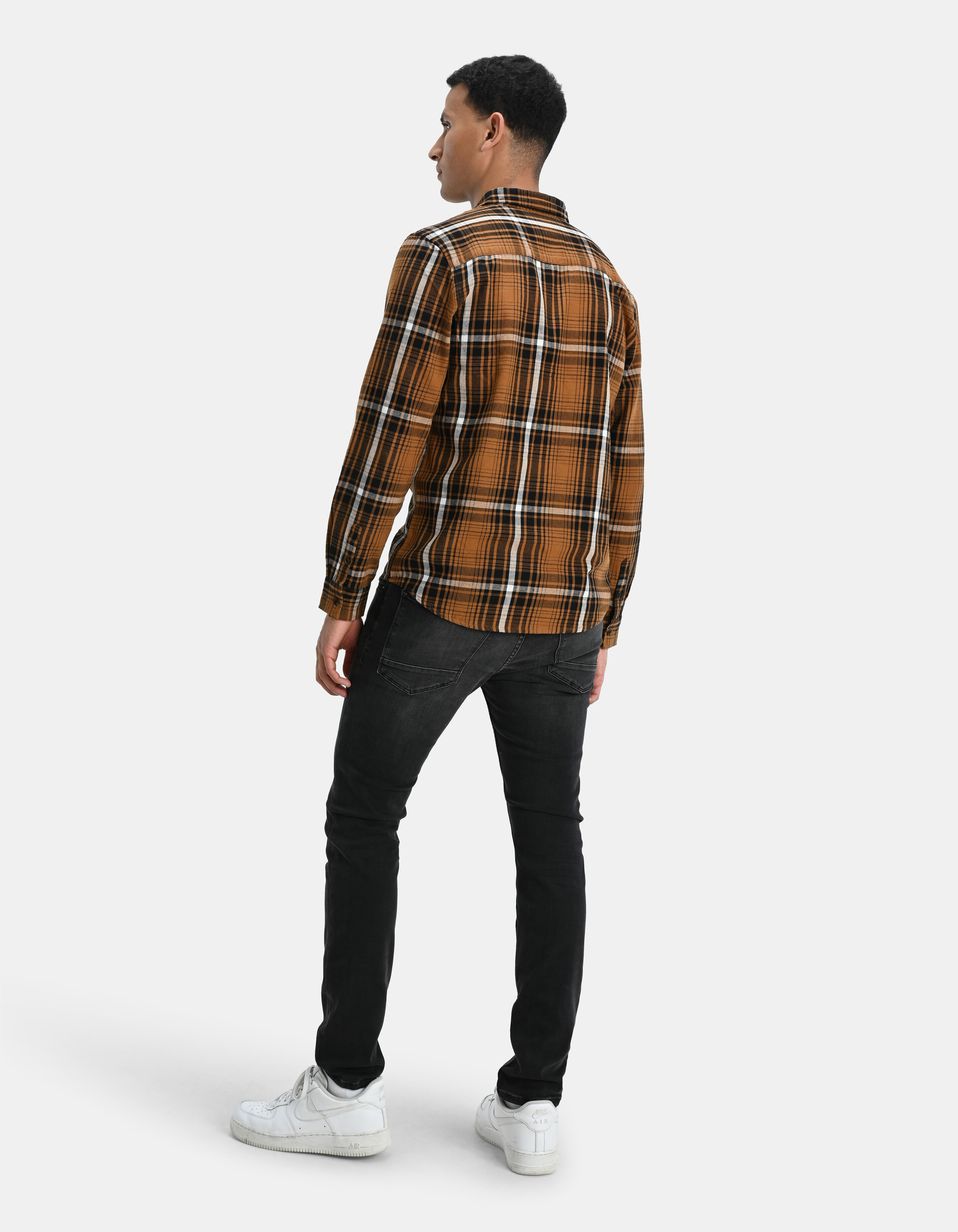 Geruit Overhemd Bruin SHOEBY MEN