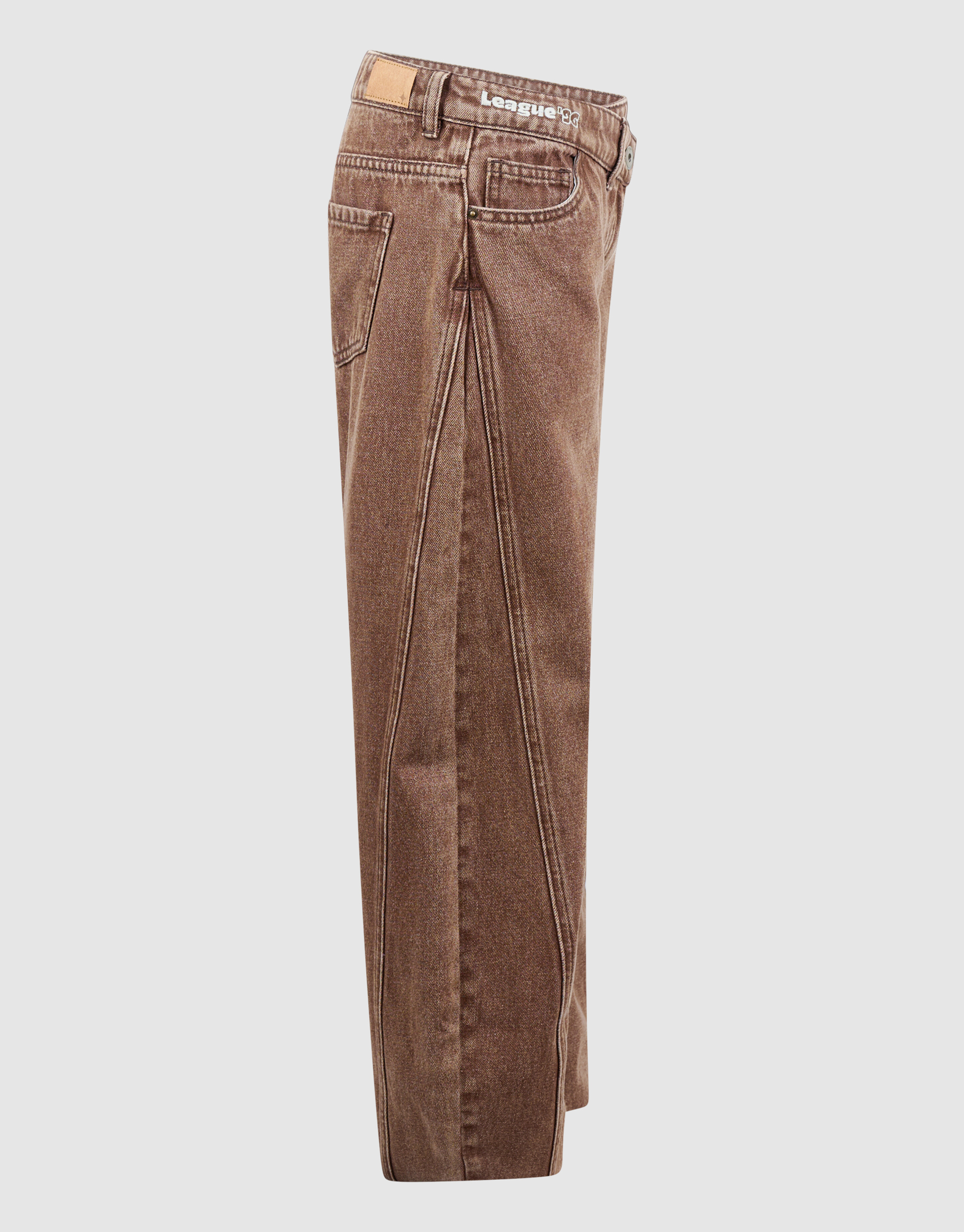 Asymmetische Barrel Fit Jeans Bruin SHOEBY GIRLS
