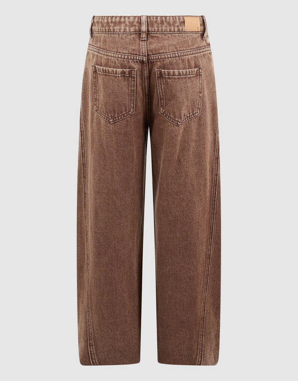 Asymmetische Barrel Fit Jeans Bruin SHOEBY GIRLS