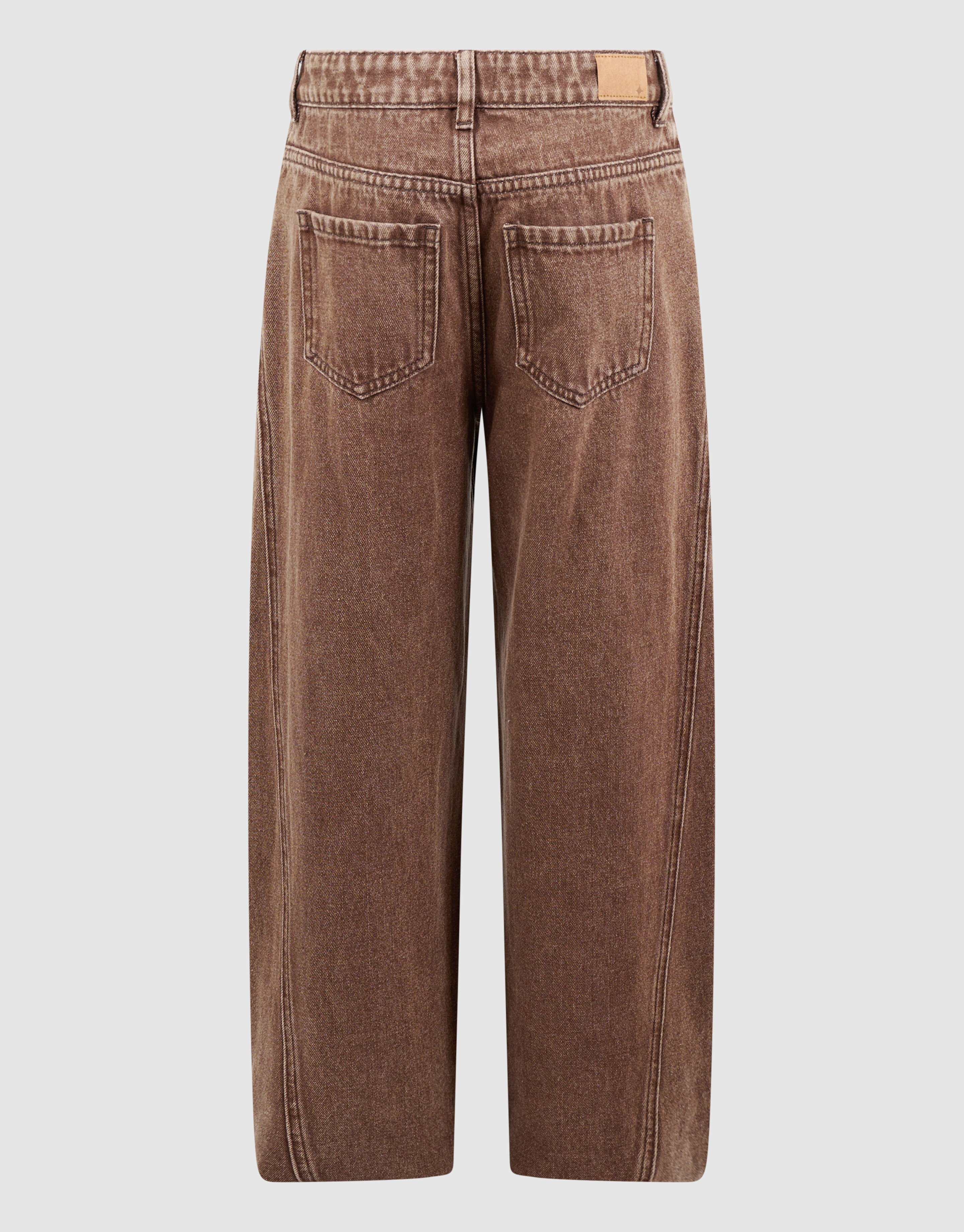 Asymmetische Barrel Fit Jeans Bruin SHOEBY GIRLS