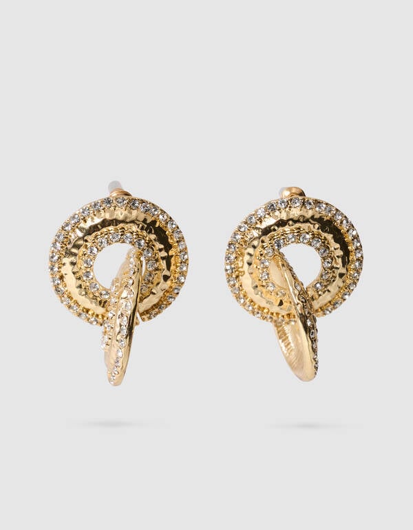 Statement Strass Oorbellen Goud SHOEBY ACCESSOIRES