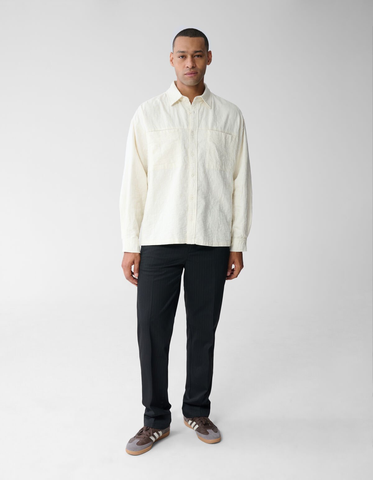 Structuur Overshirt Gebroken Wit SHOEBY MEN