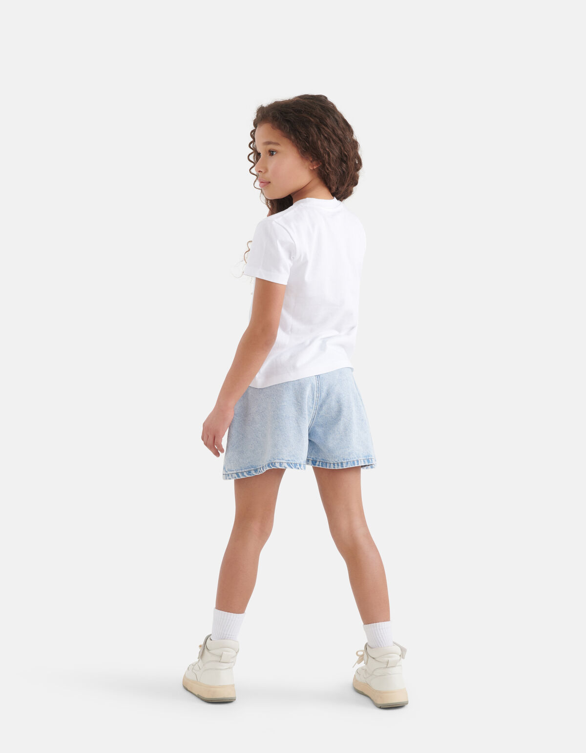 Embroidery T-shirt Wit SHOEBY GIRLS