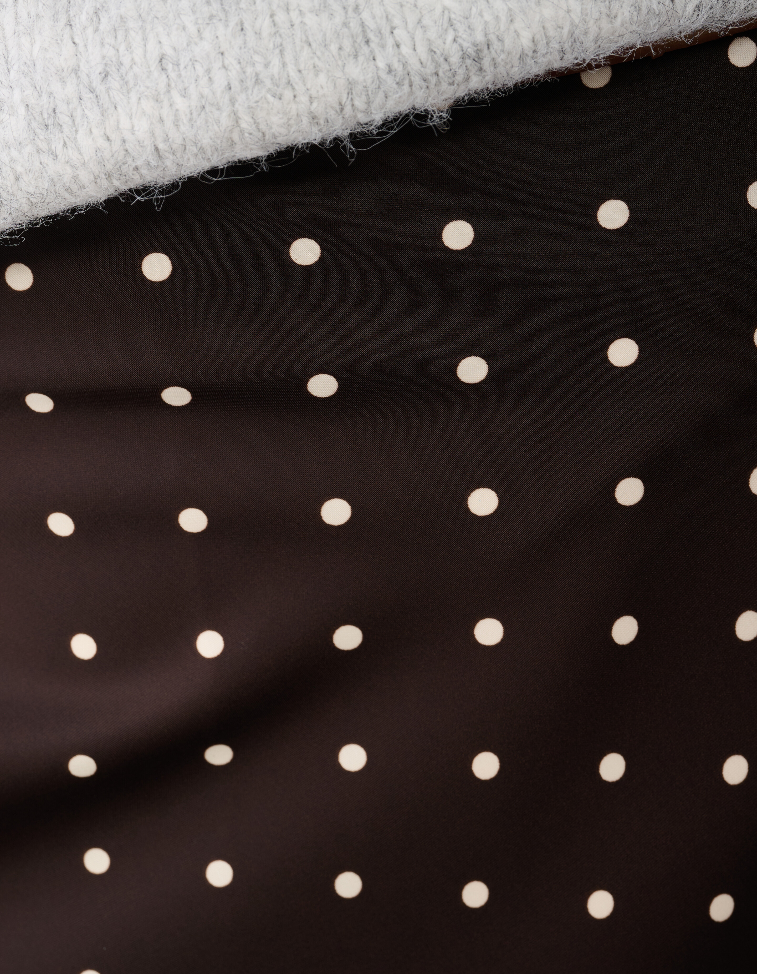 Satijnen Polkadot Maxi Rok Donkerbruin SHOEBY WOMEN