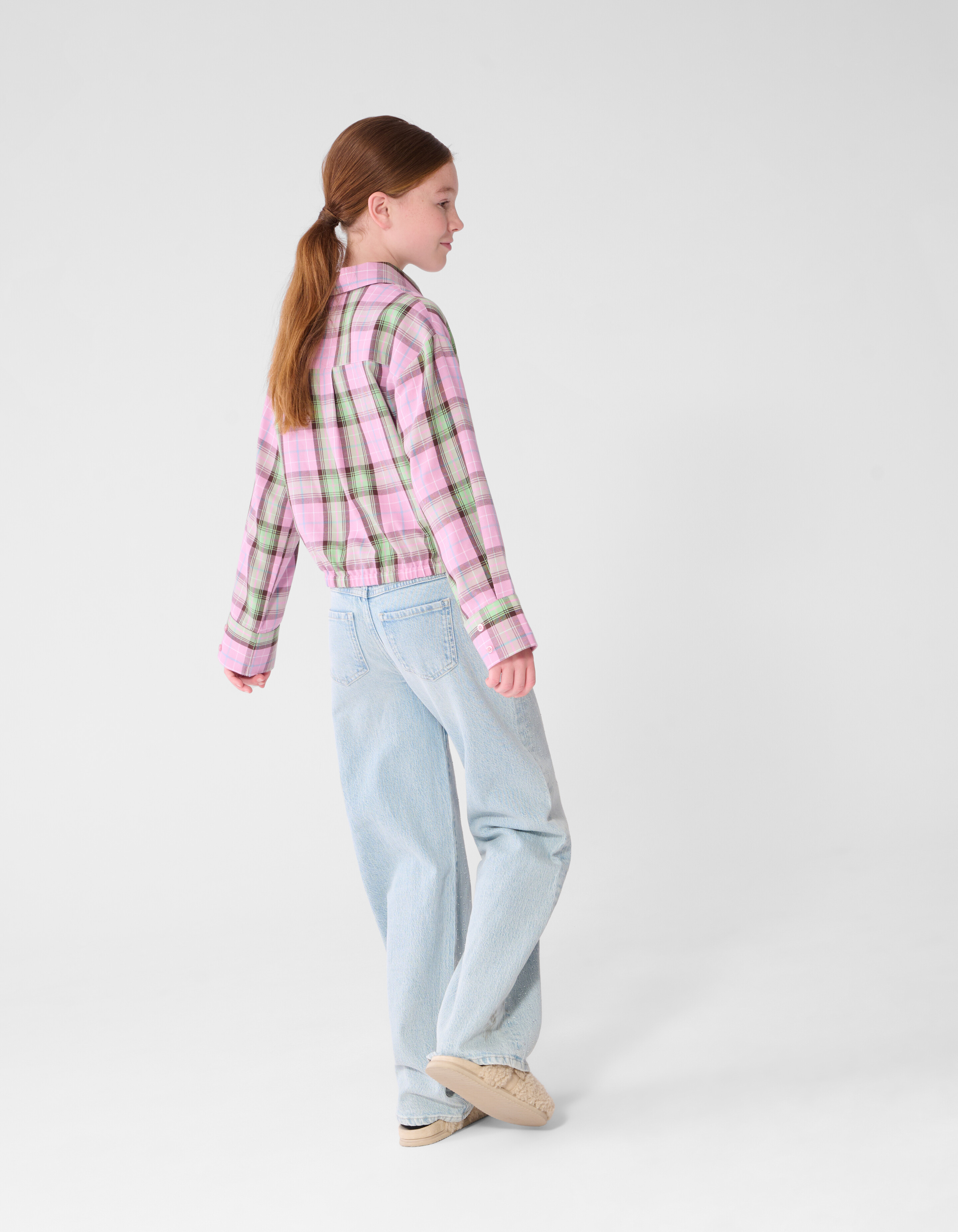 Cropped Ruiten Blouse Lichtroze SHOEBY GIRLS