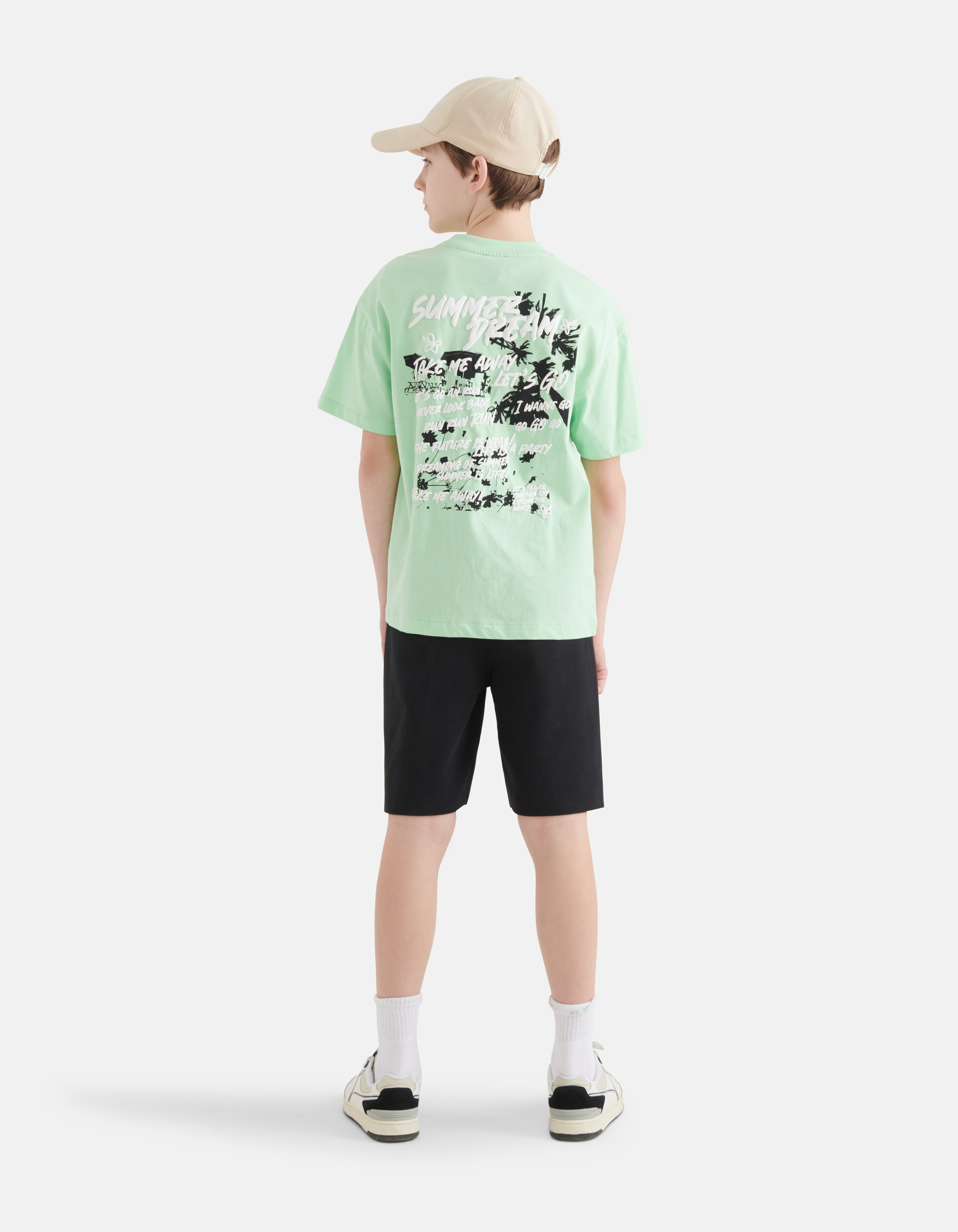 Puff T-shirt Lichtgroen SHOEBY BOYS