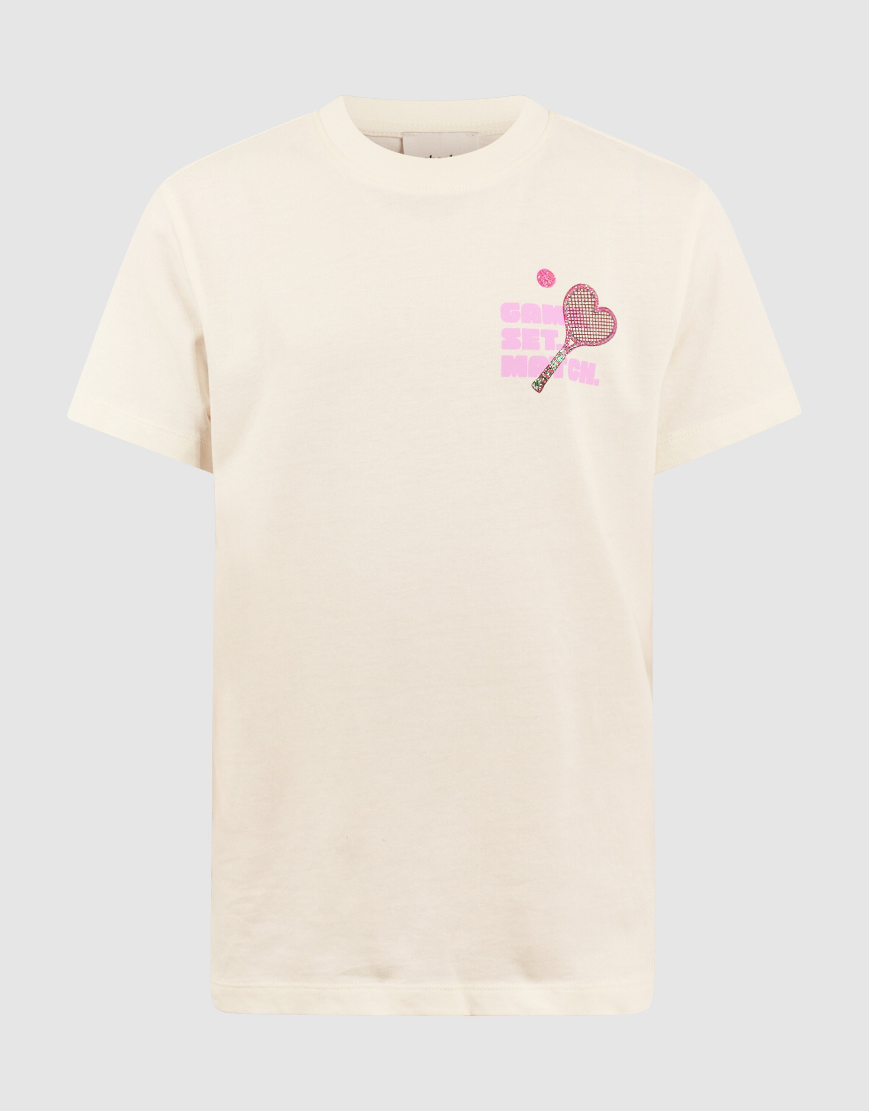 Heart Racket Artwork T-shirt Gebroken Wit SHOEBY GIRLS