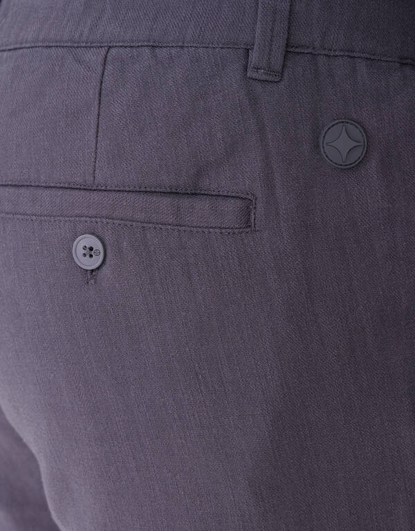 Structuur Regular Fit Broek Donkergrijs SHOEBY MEN