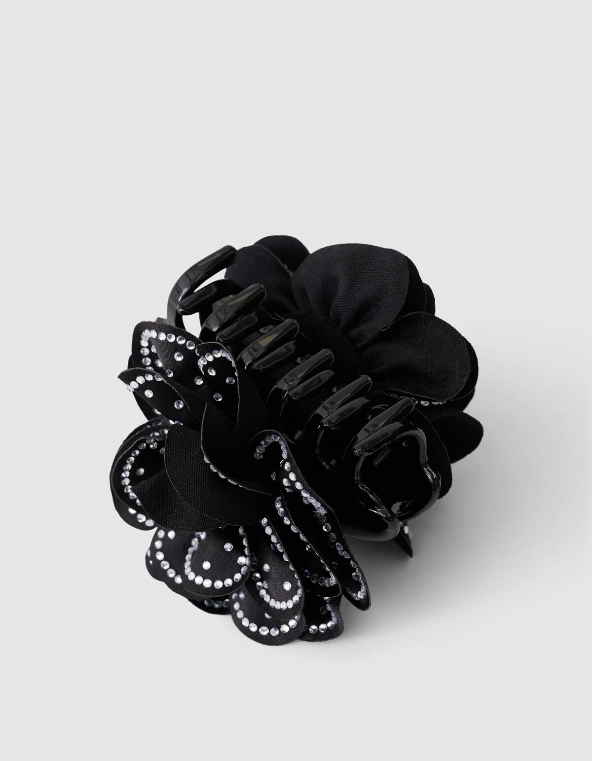 Strass Flower Haarclip Zwart SHOEBY ACCESSOIRES