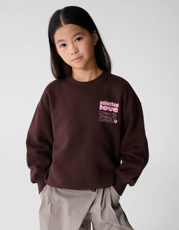 Baseball Artwork Sweater Donkerbruin SHOEBY GIRLS