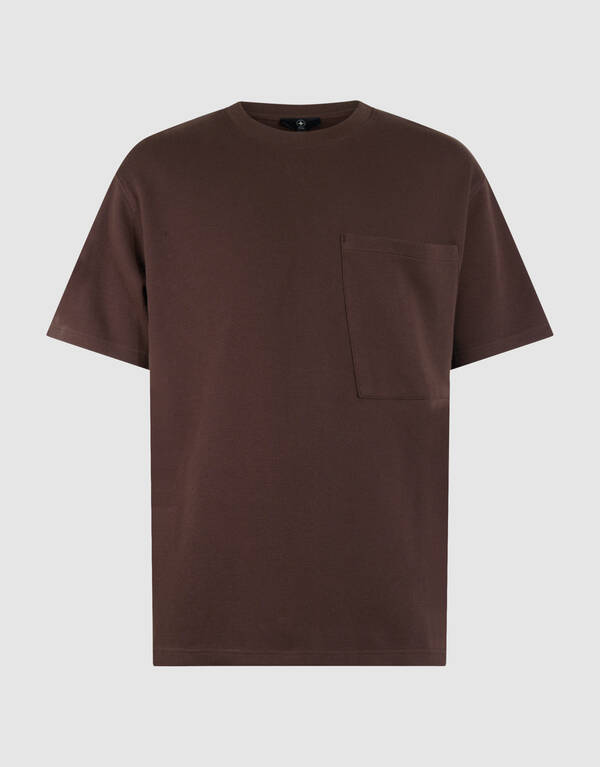 Cord Pocket T-shirt Donkerbruin SHOEBY MEN