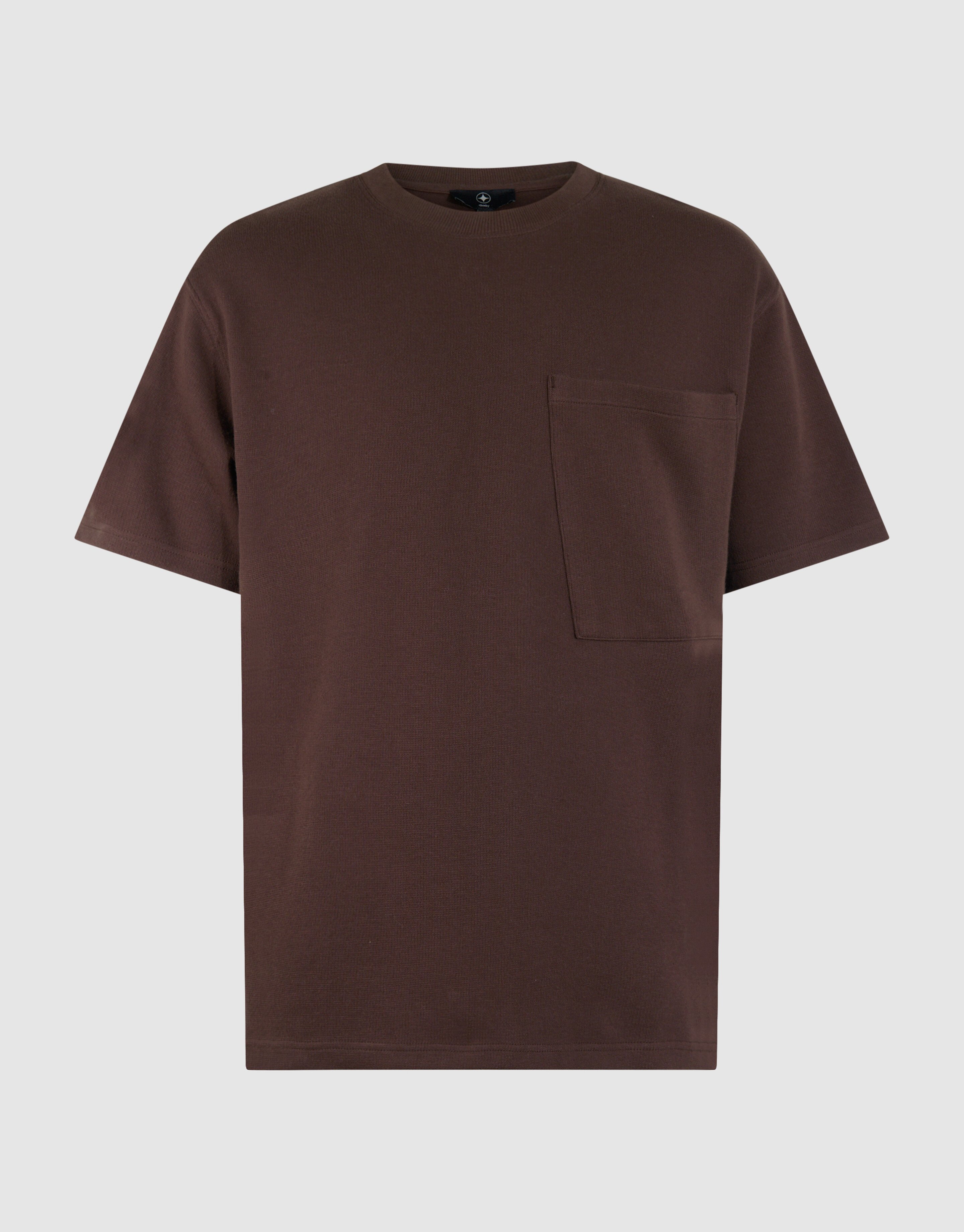 Cord Pocket T-shirt Donkerbruin SHOEBY MEN