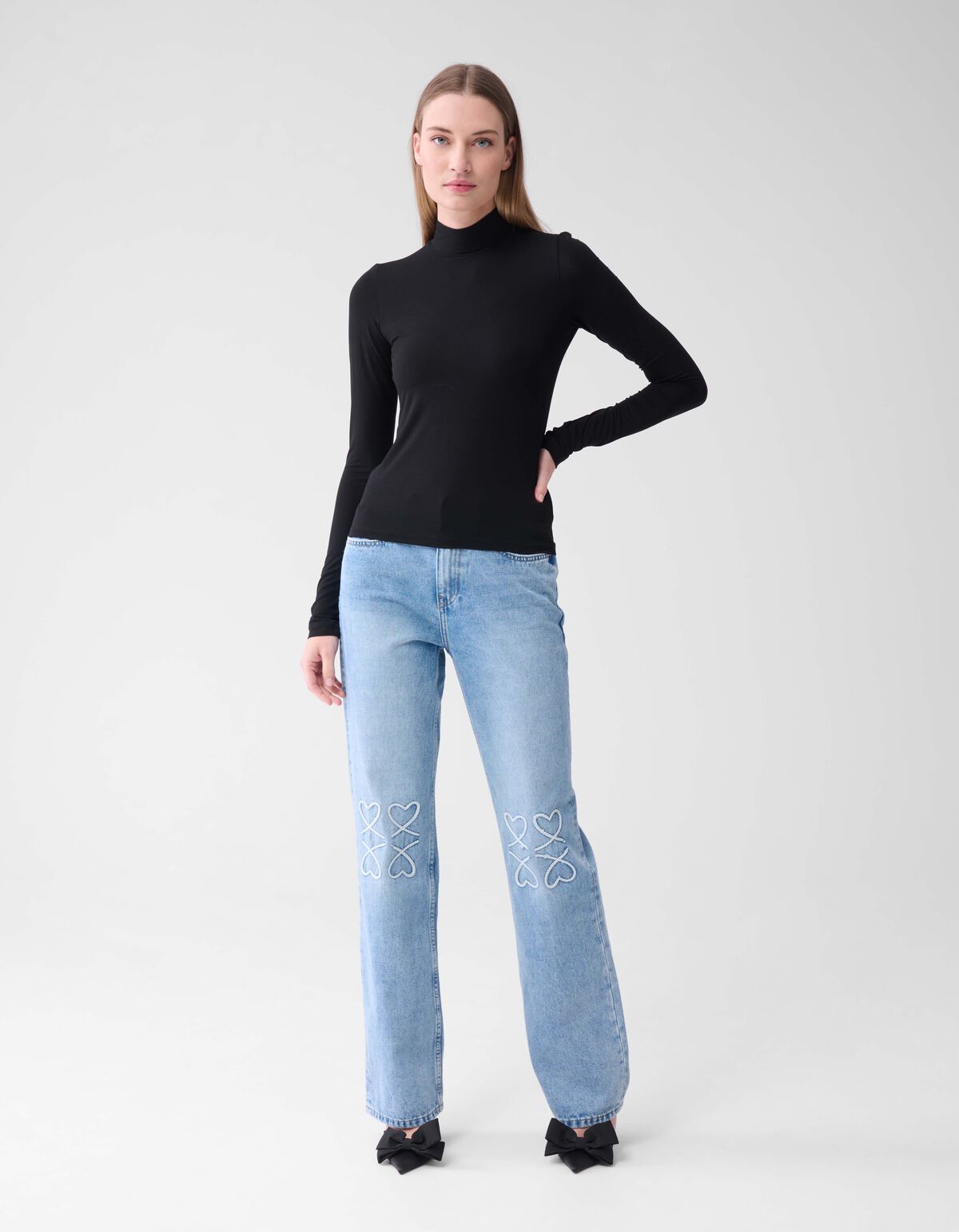 Basis Col Top Zwart SHOEBY WOMEN
