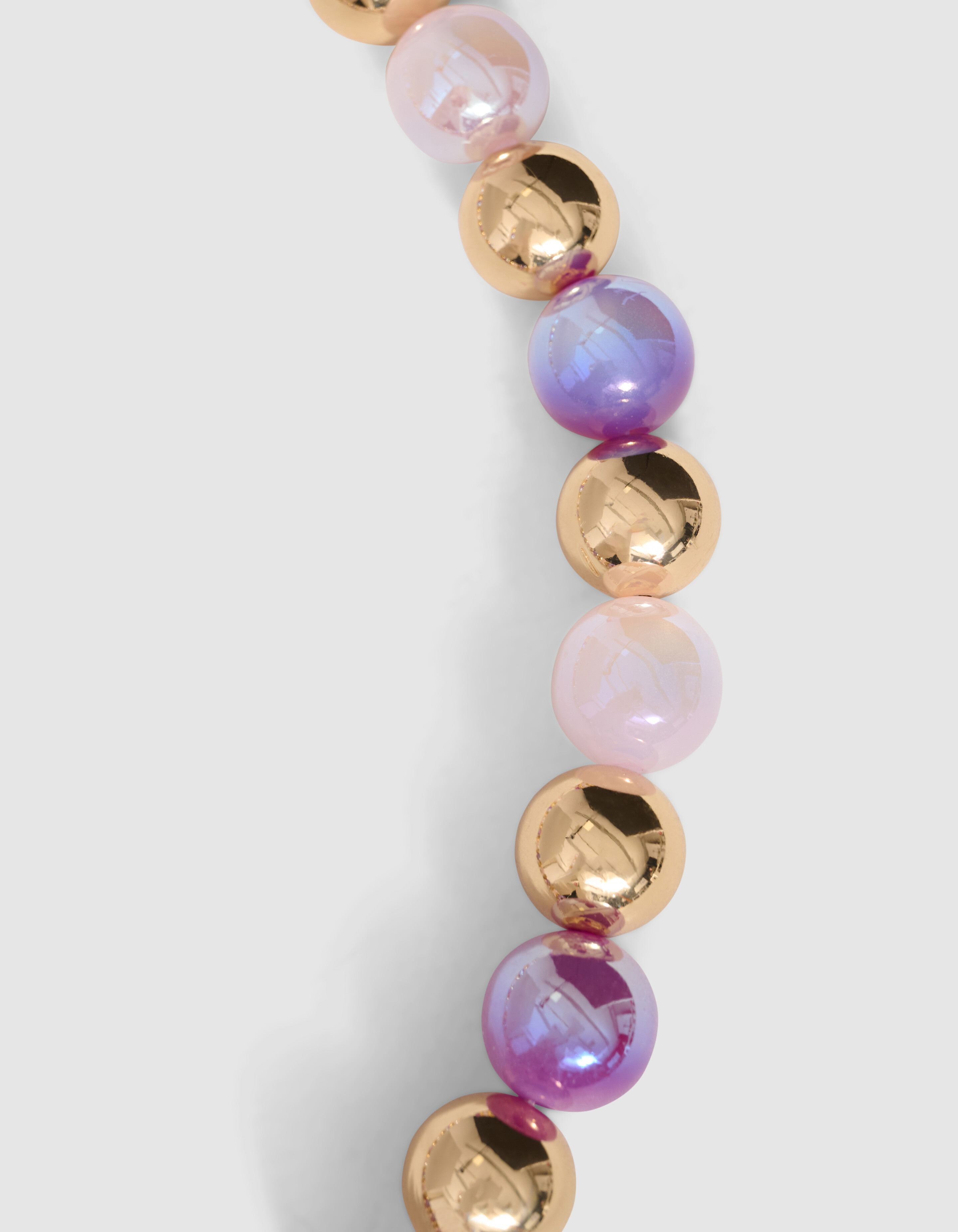 Crazy Color Beaded Ketting Goud SHOEBY ACCESSOIRES