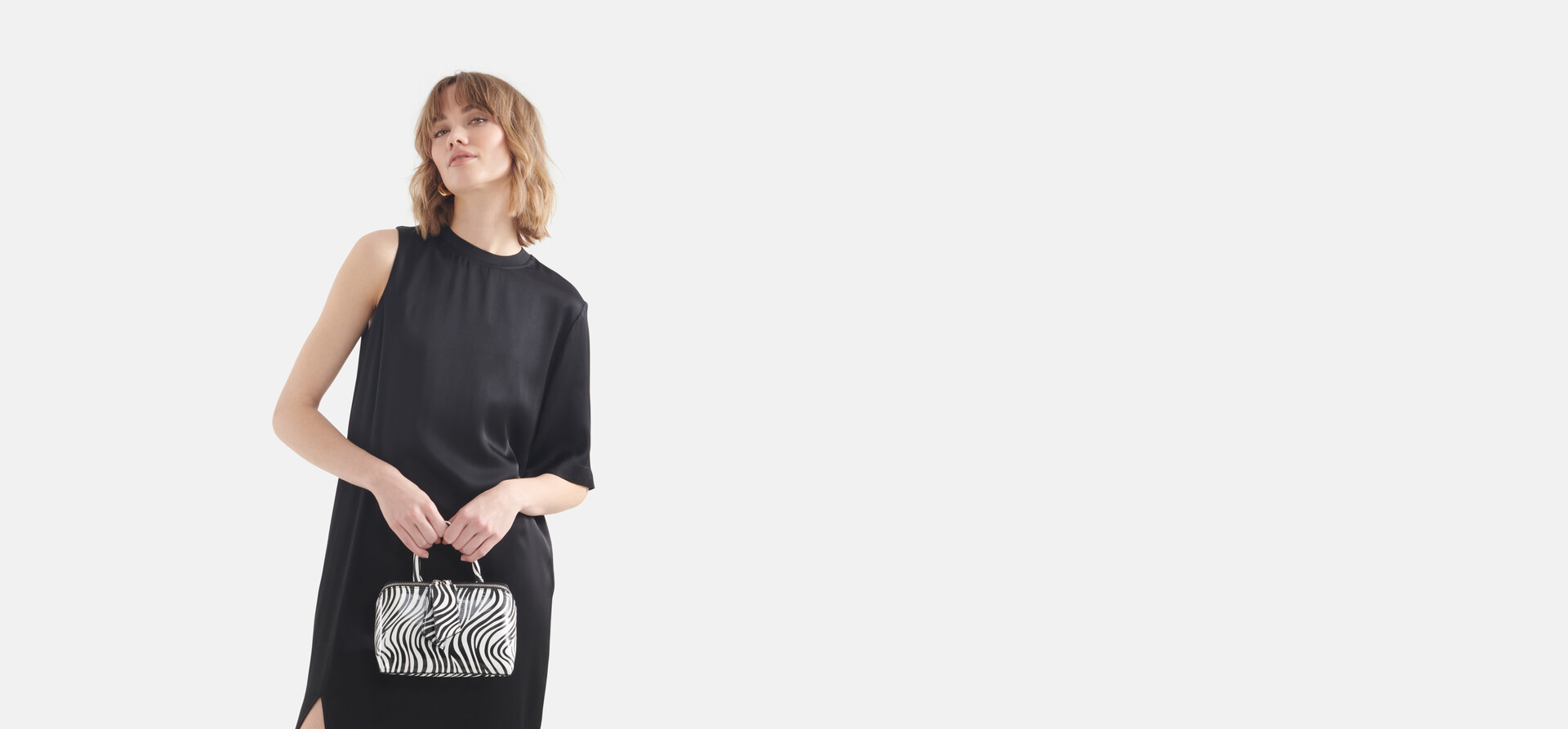 Mini Zebra Tas Zwart/Wit SHOEBY ACCESSOIRES