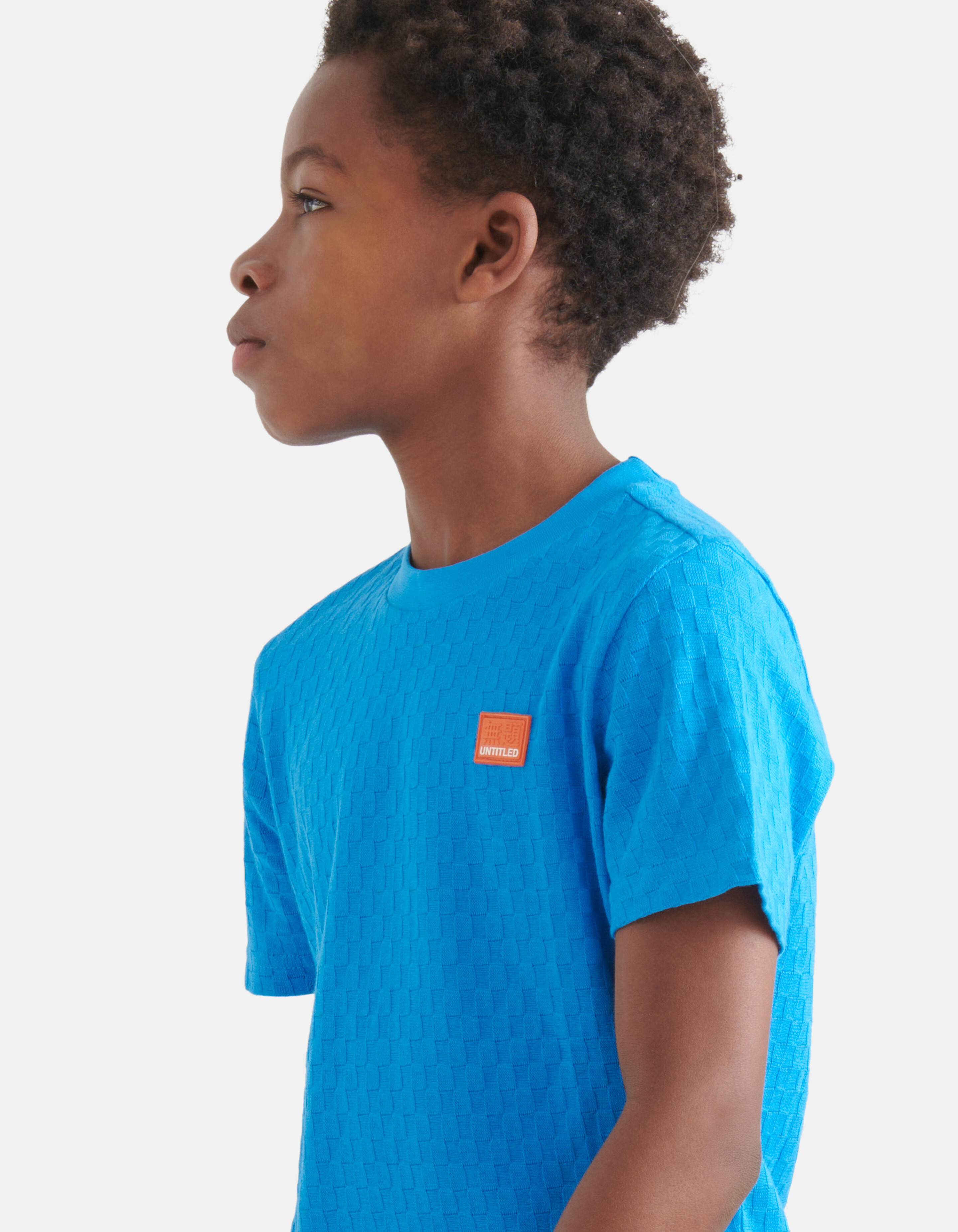 Blok Structuur T-shirt Blauw SHOEBY BOYS