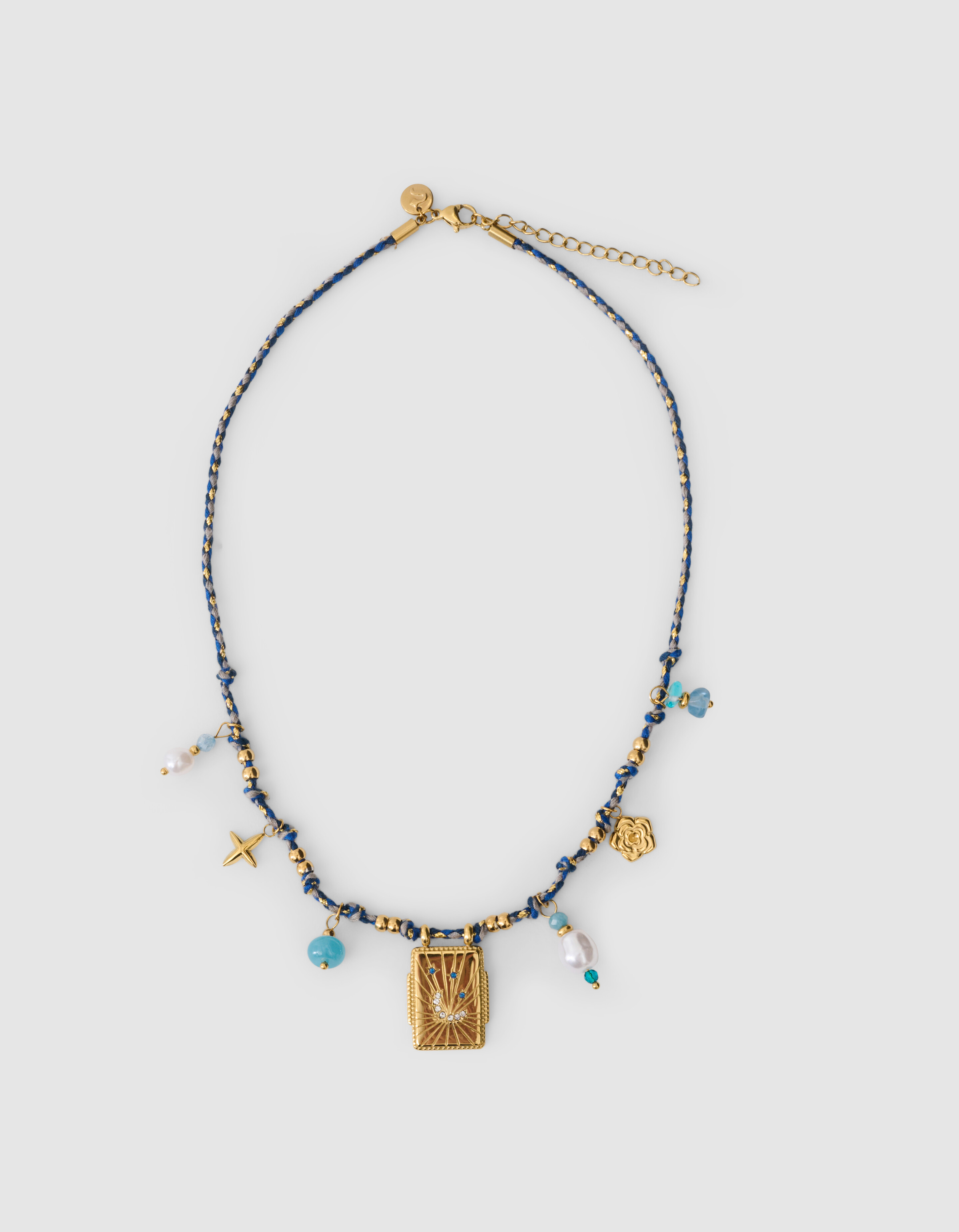 Touw Bedel Ketting Blauw SHOEBY ACCESSOIRES