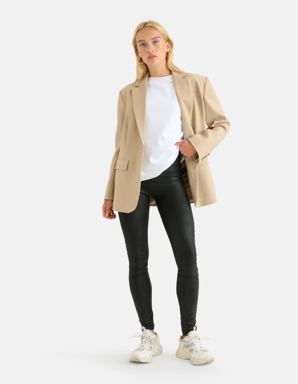 Coated Legging Zwart Eksept