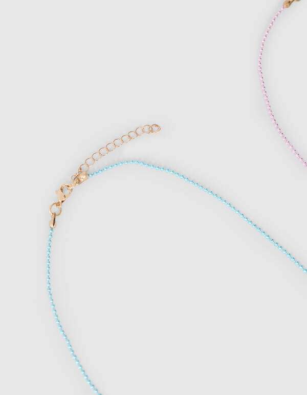 BFF Ketting Blauw/Roze SHOEBY ACCESSOIRES