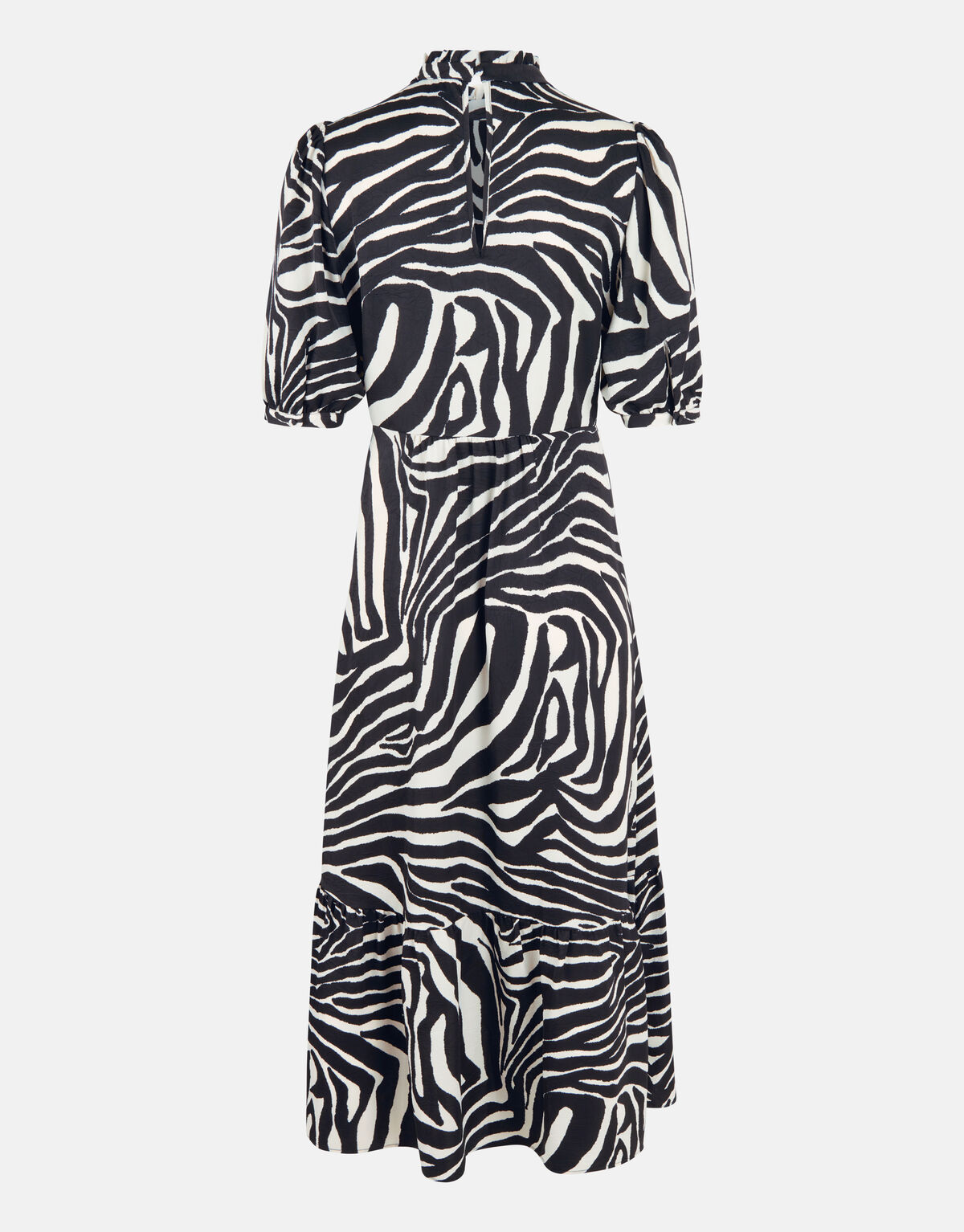 Zebra Print Maxi Jurk Zwart/Wit SHOEBY WOMEN