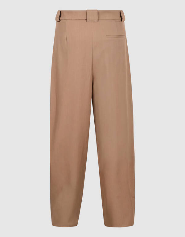 Woven Detailed Broek Bruin SHOEBY WOMEN