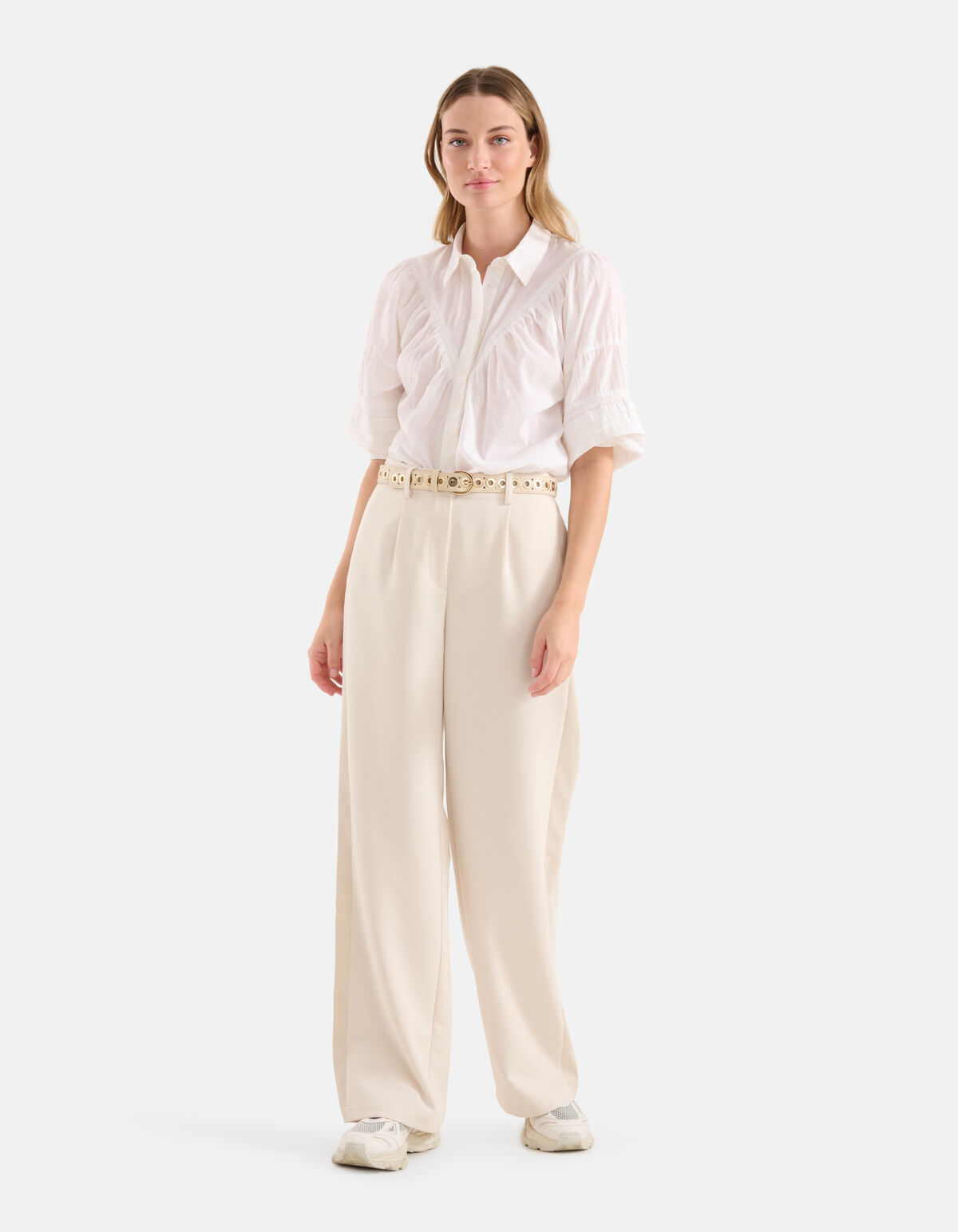 Voile Blouse Wit SHOEBY WOMEN