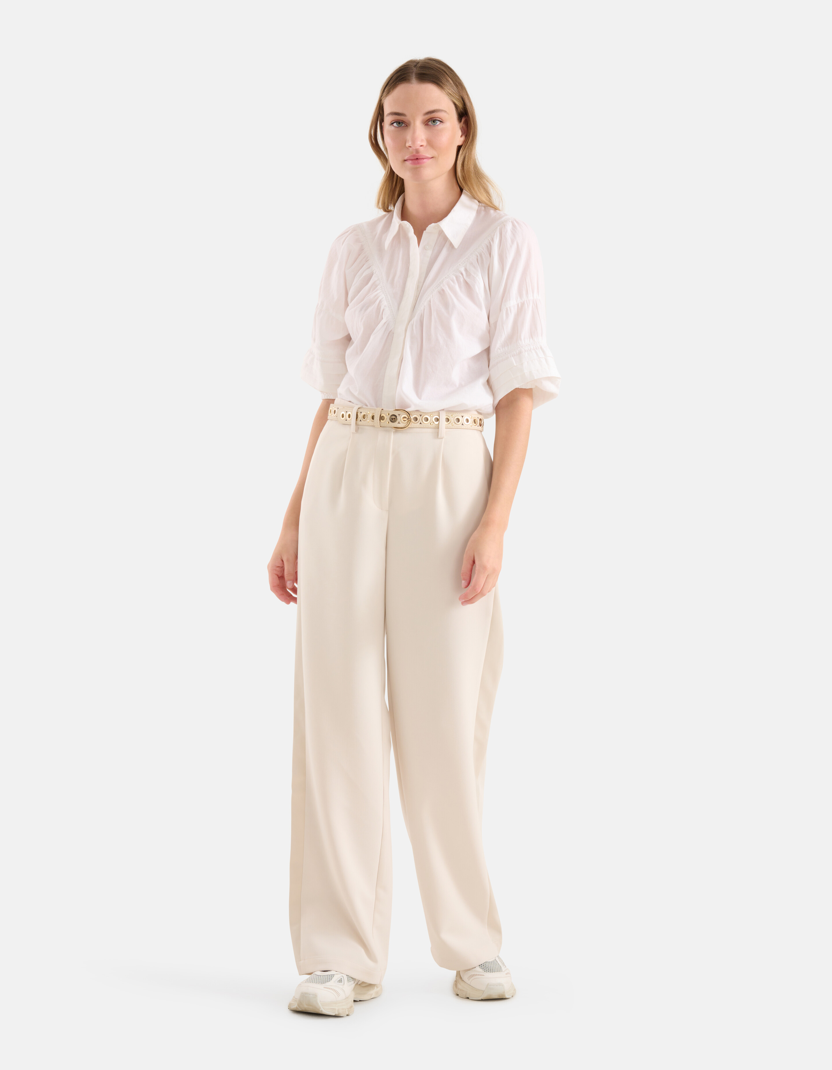 Voile Blouse Wit SHOEBY WOMEN