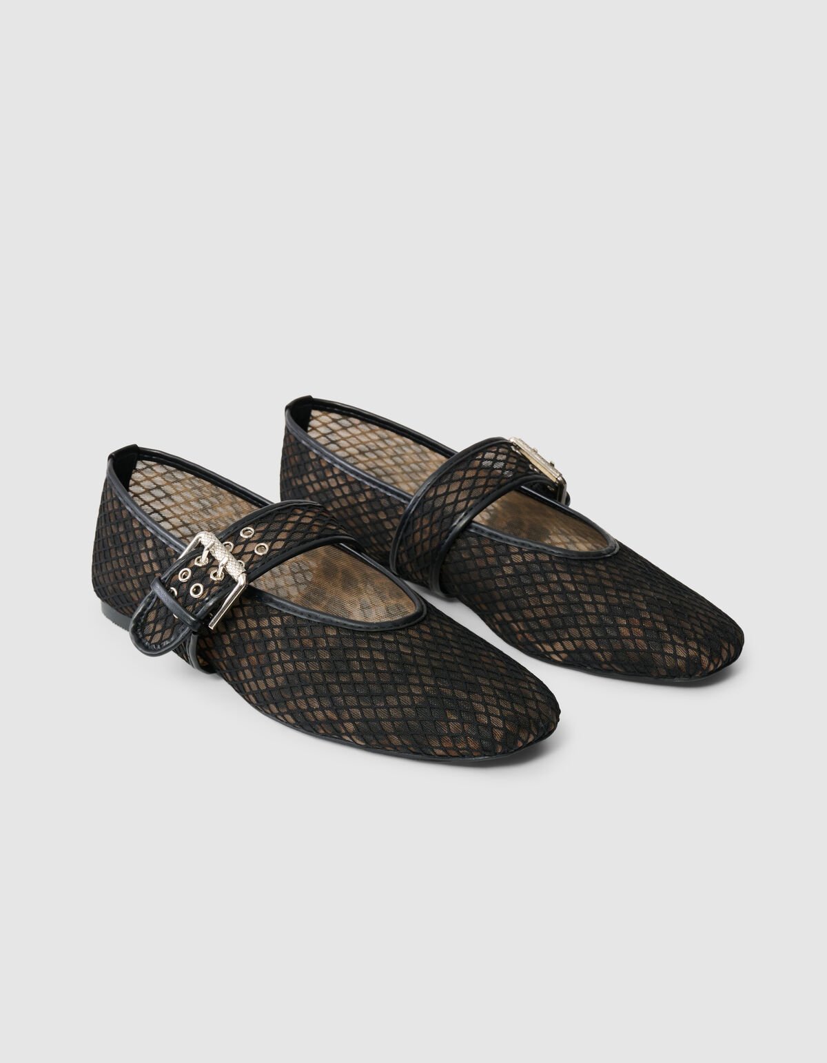 Leopard Mesh Instapper Zwart/Bruin SCHOENEN SHOEBY