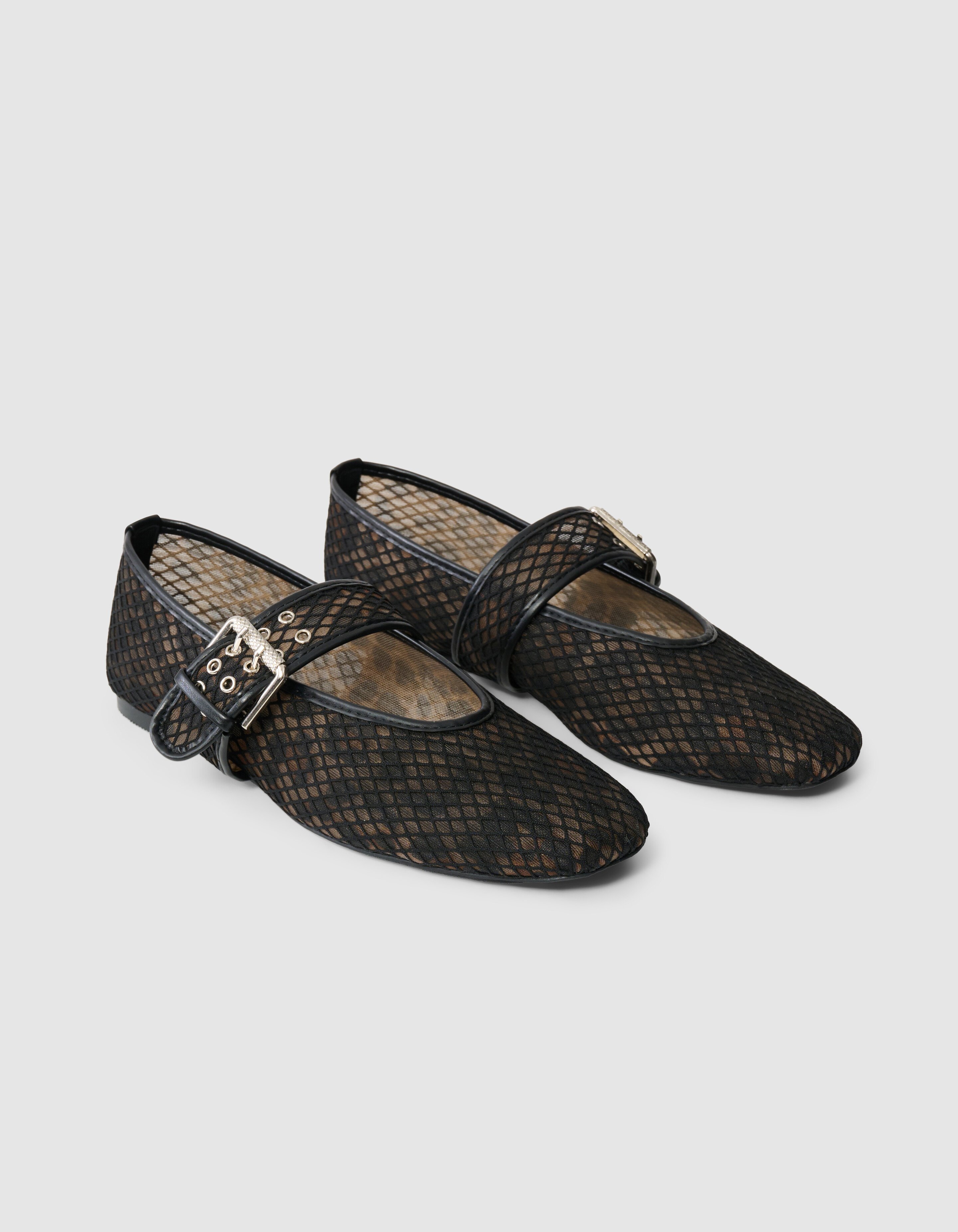 Leopard Mesh Instapper Zwart/Bruin SCHOENEN SHOEBY