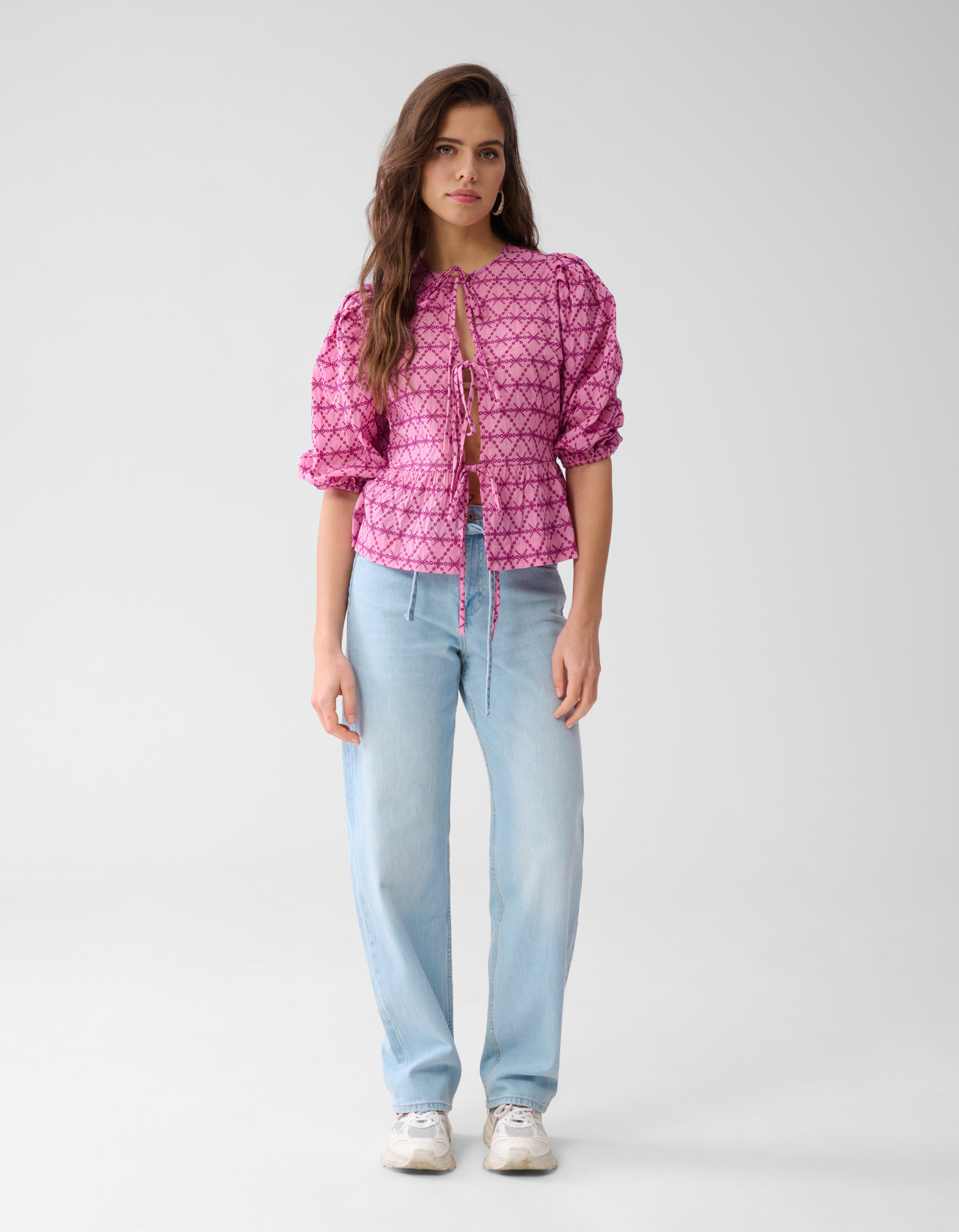 Printed Strik Blouse Roze SHOEBY WOMEN