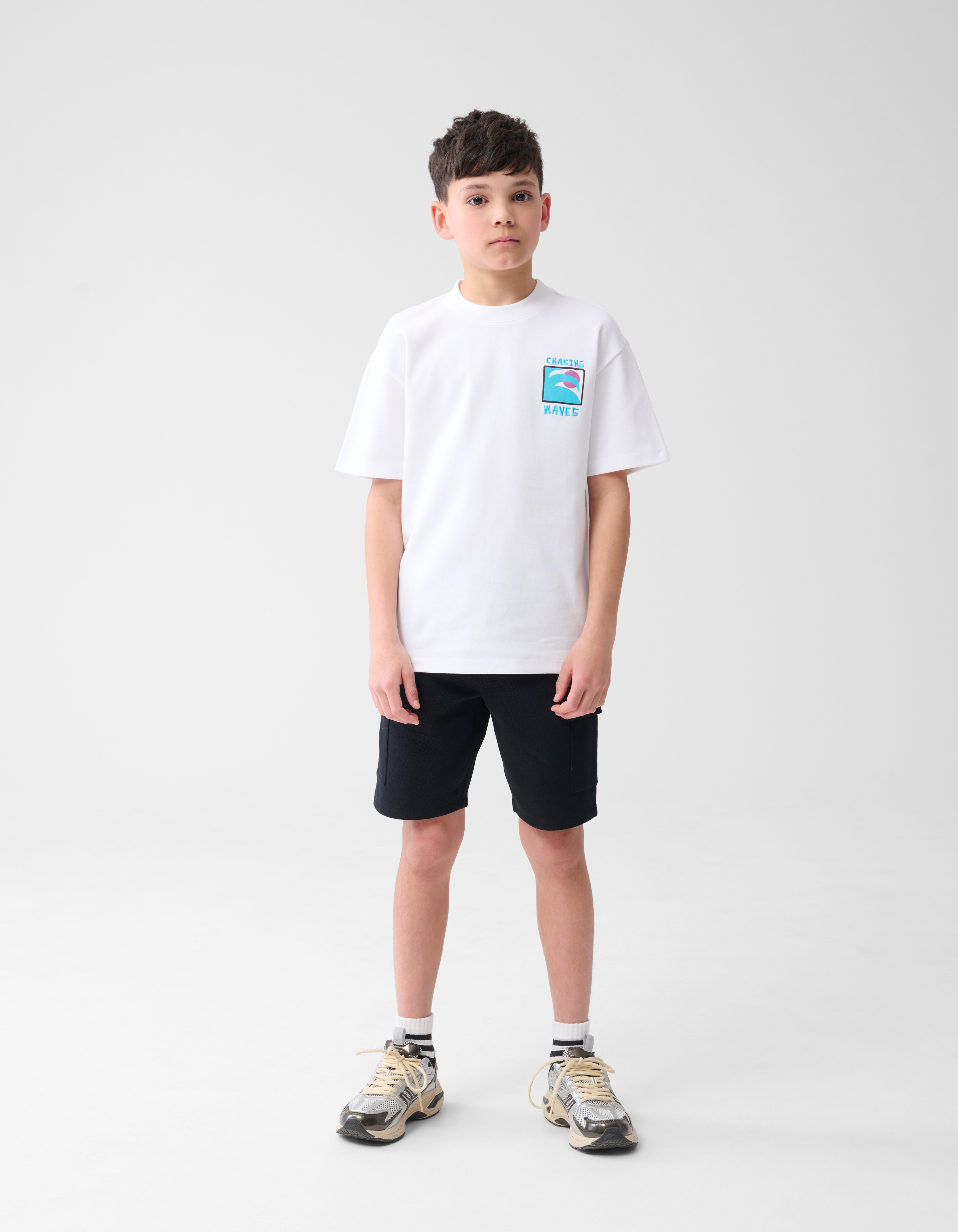Waves Artwork T-shirt Wit SHOEBY BOYS