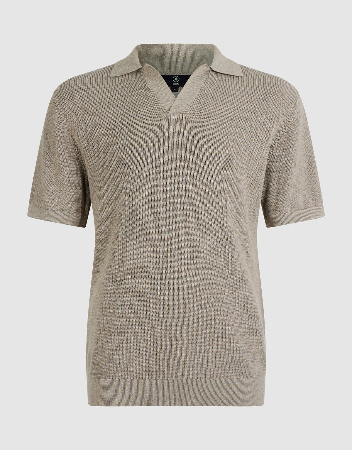 Gebreide Melange Polo Groen SHOEBY MEN