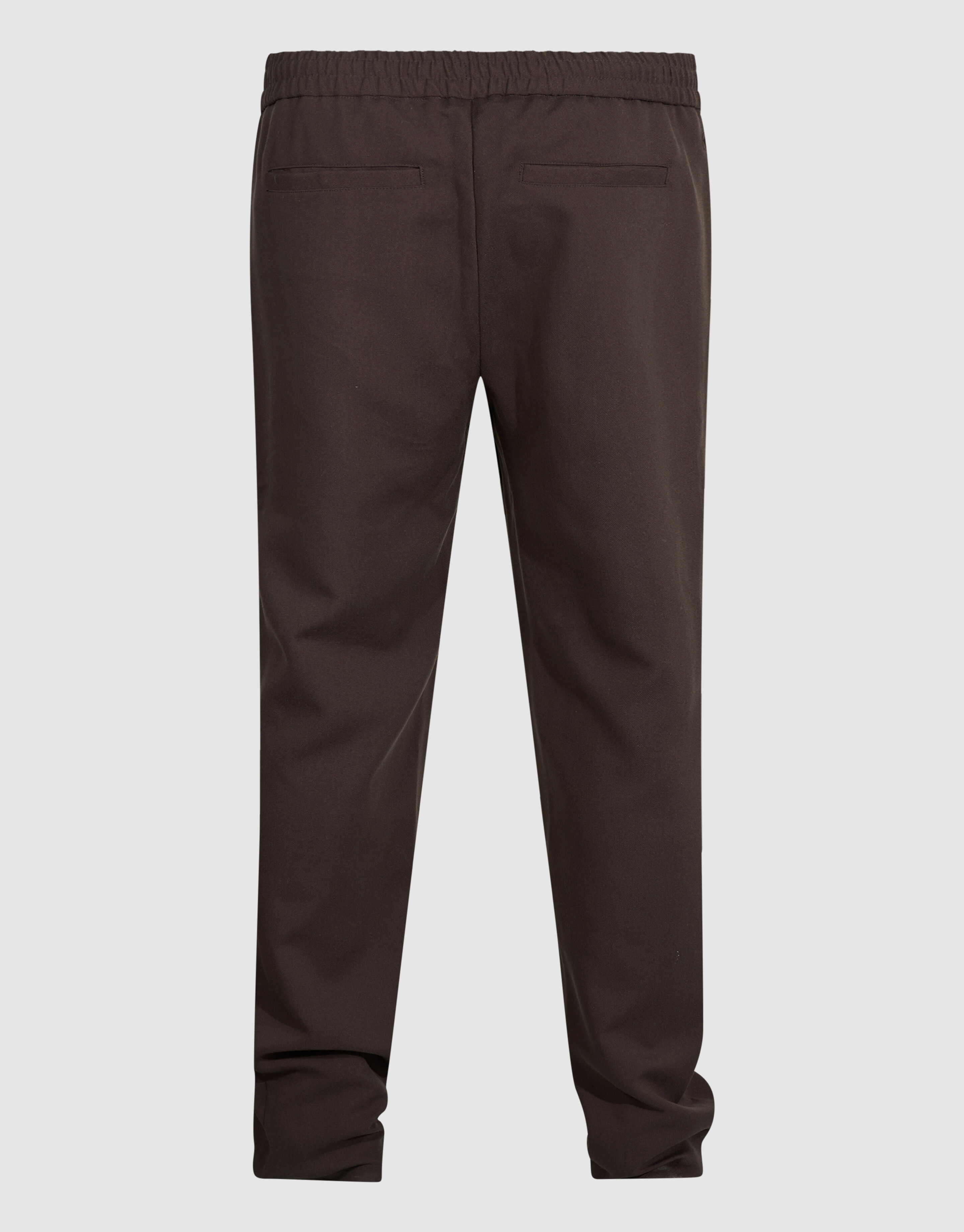 Straight Fit Pintuck Broek Donkerbruin SHOEBY MEN