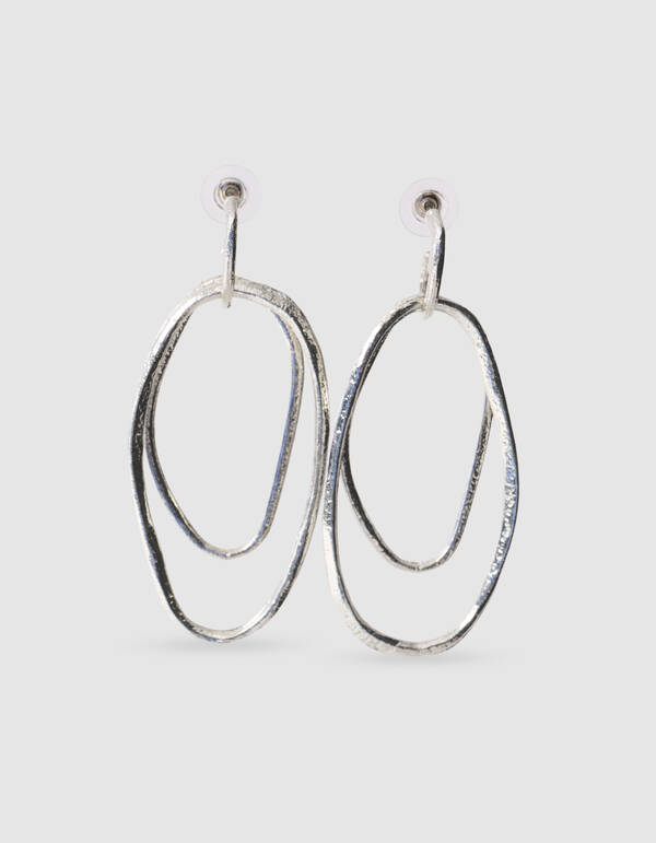 Ovaal Oorbellen Zilver SHOEBY ACCESSOIRES