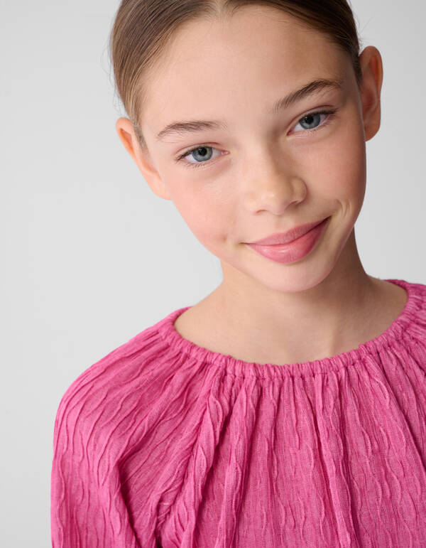 Wavy Structuur Top Roze SHOEBY GIRLS